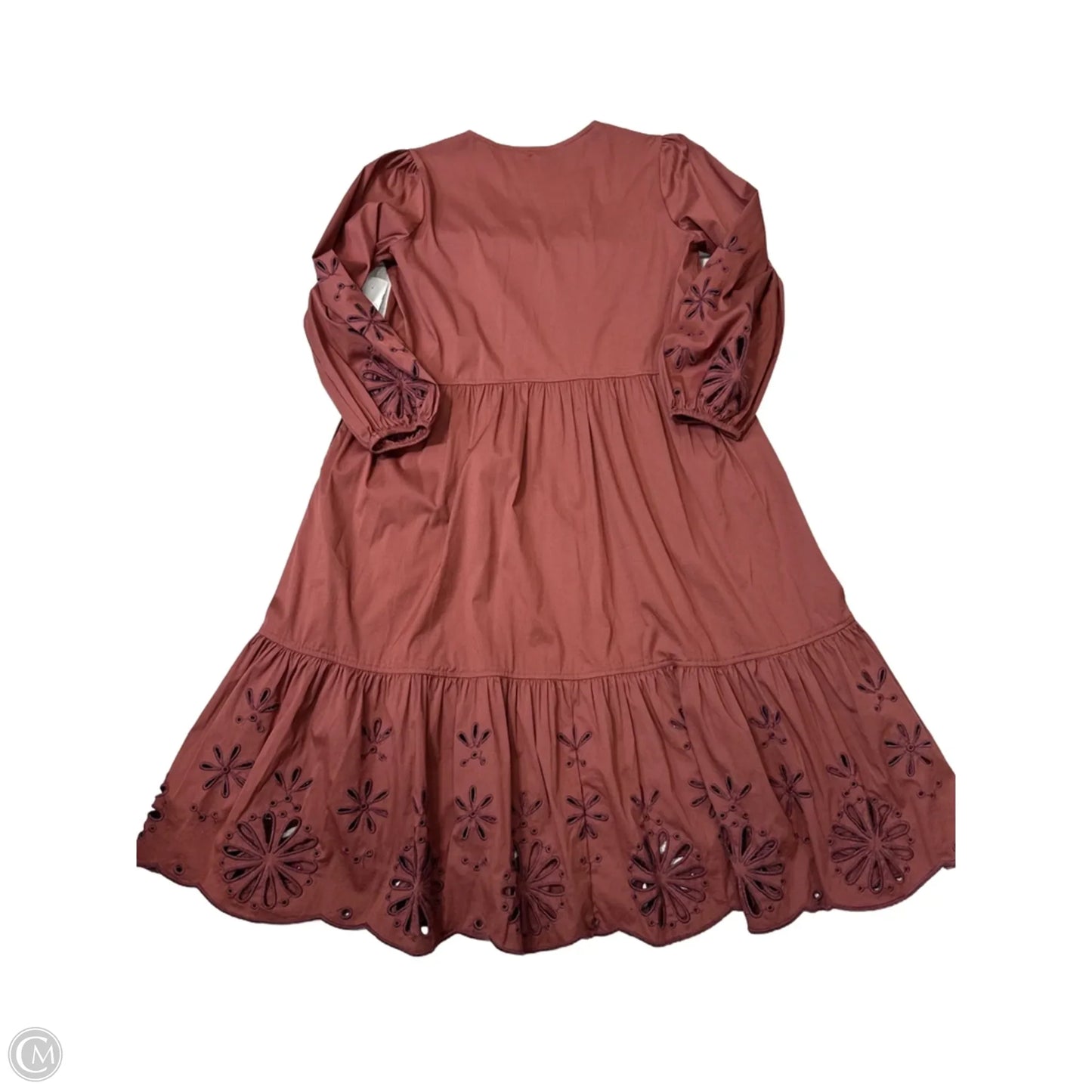 Dress Casual Midi By Chicos In Orange, Size: M