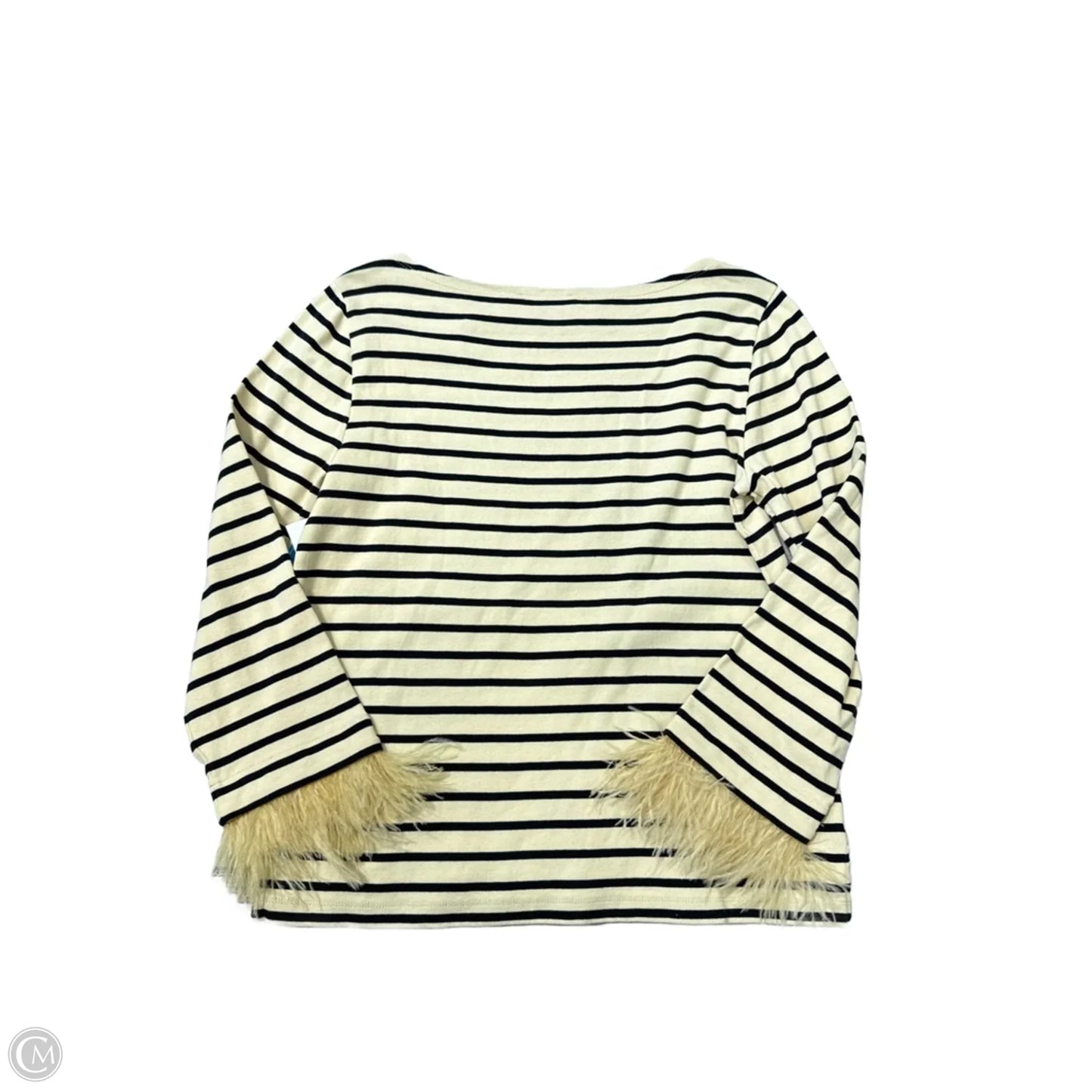 Top Long Sleeve By J. Crew In Black & Tan, Size: M