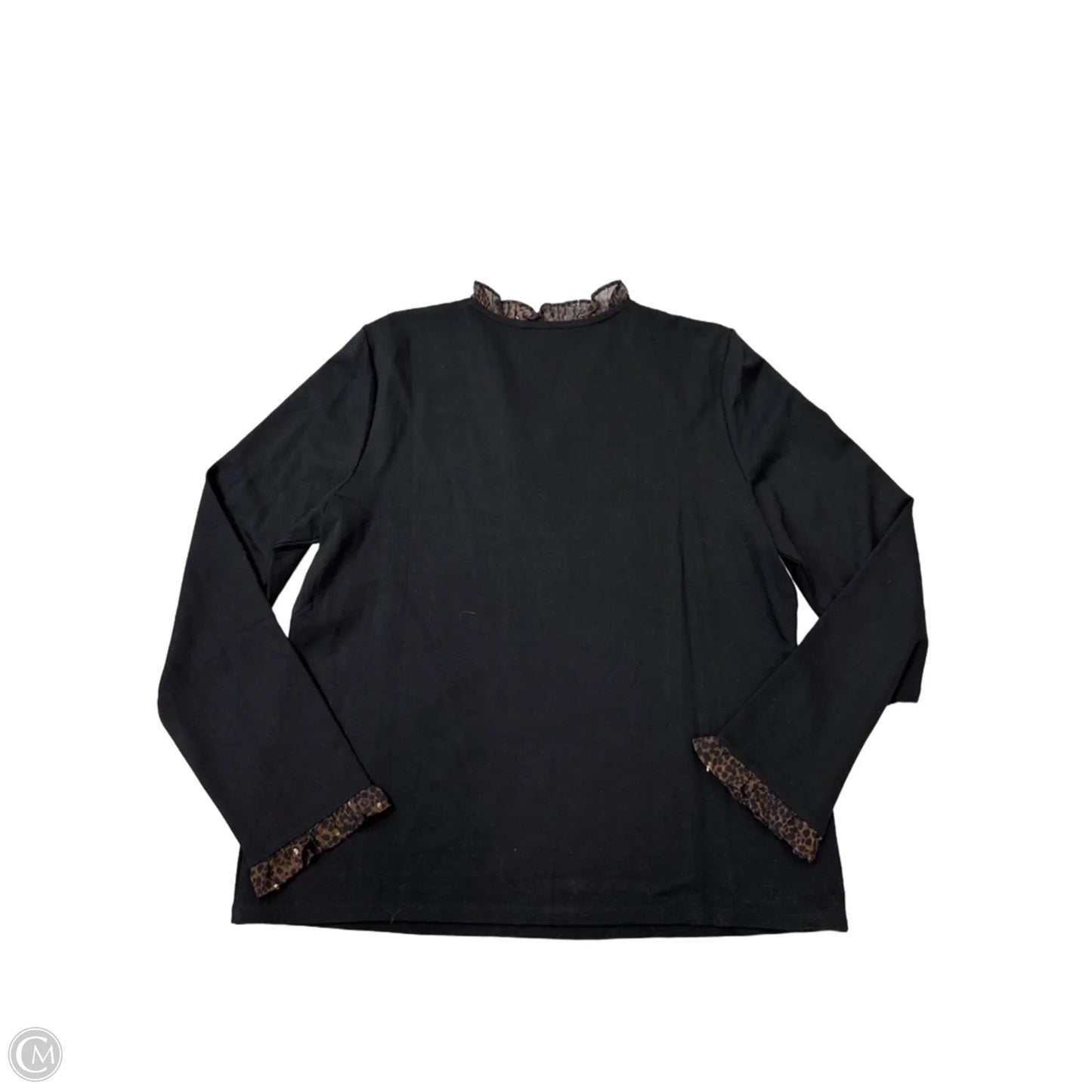 Top Long Sleeve By Talbots In Black, Size: L