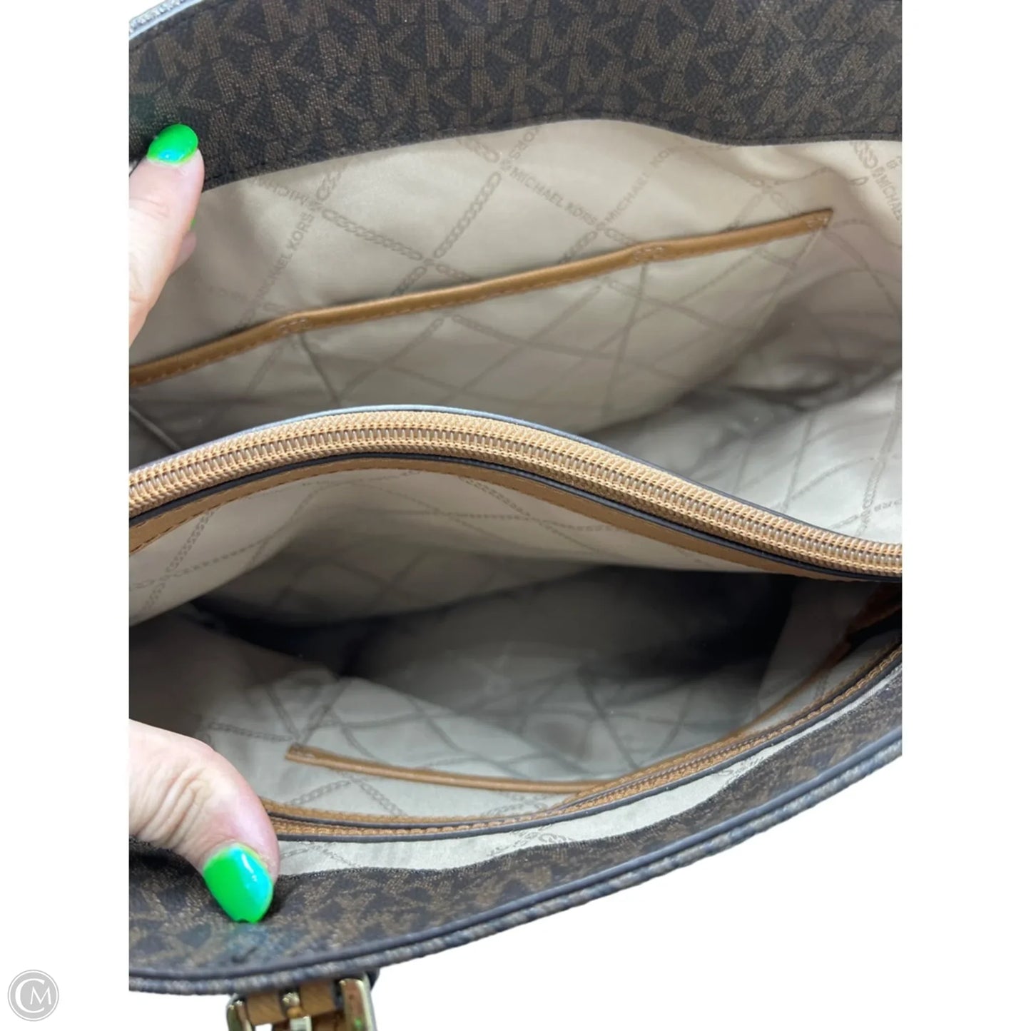 Handbag Designer By Michael Kors Brown Monogram