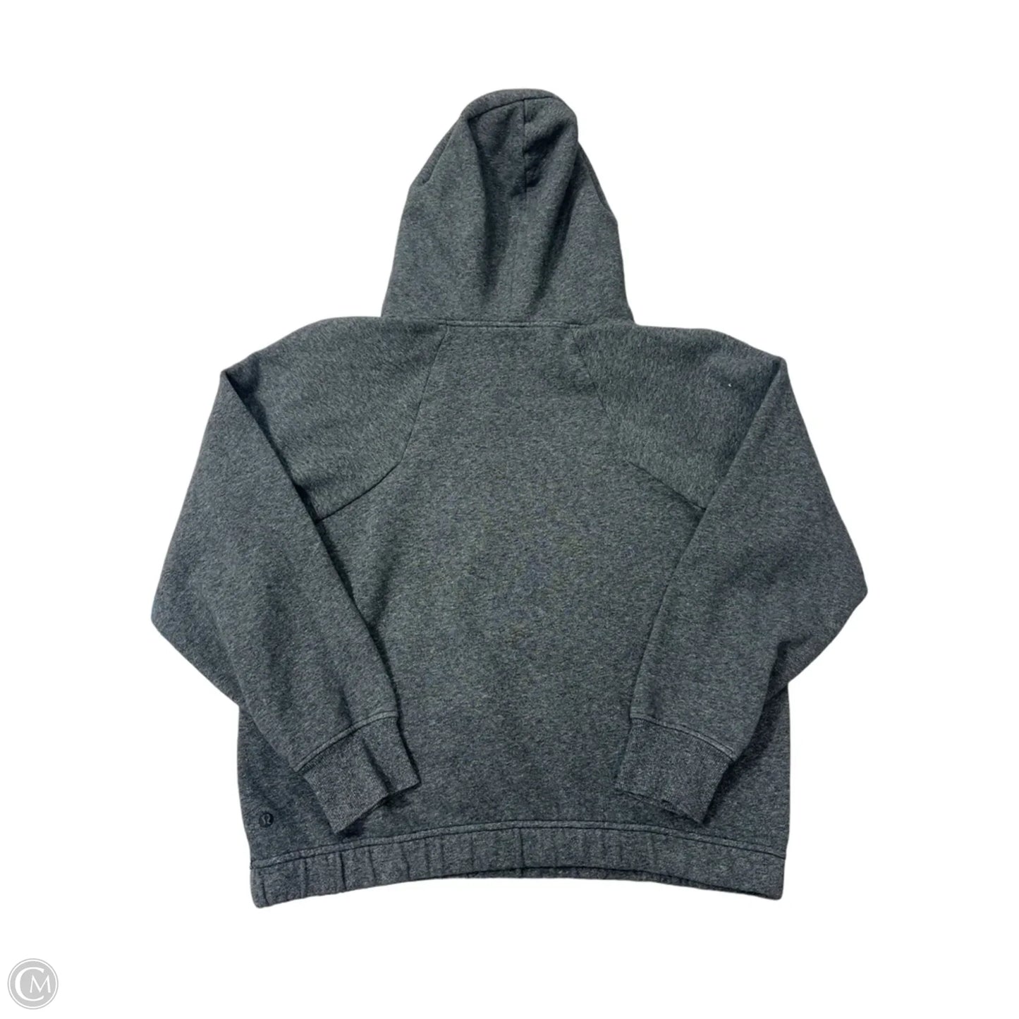 Athletic Sweatshirt Hoodie By Lululemon In Grey, Size: M