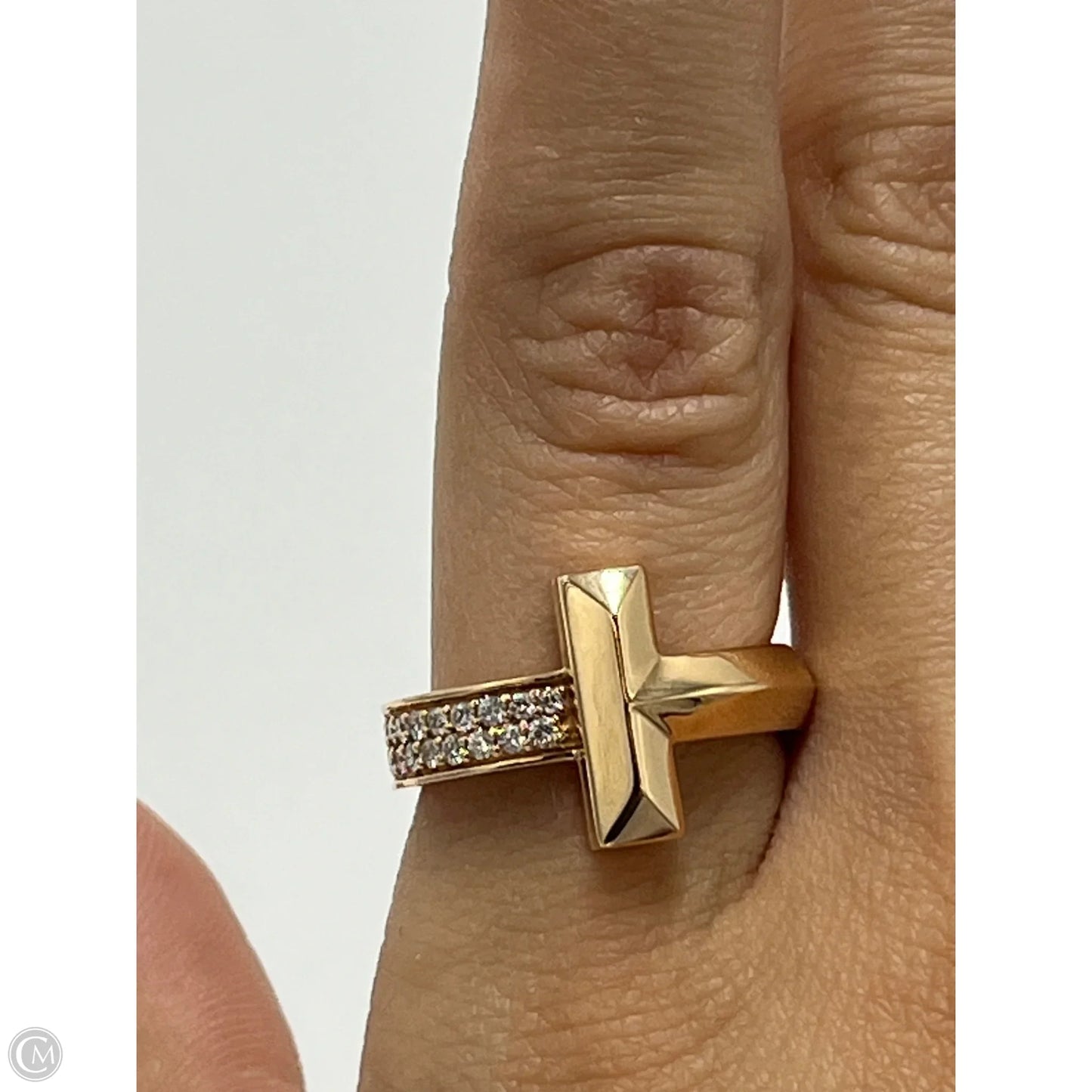 Tiffany & Company T1 Diamond 18K Luxury Designer Ring, Size: 6