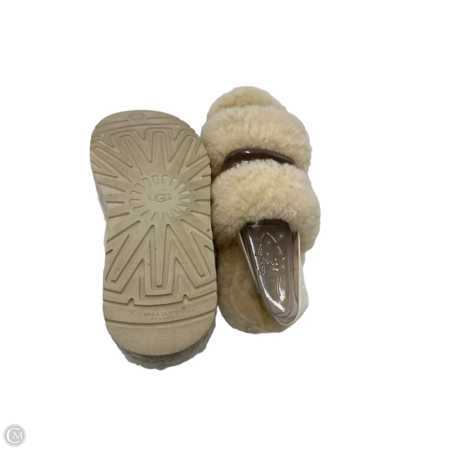 UGG Oh Fluffita Designer Slides In Cream, Size: 7