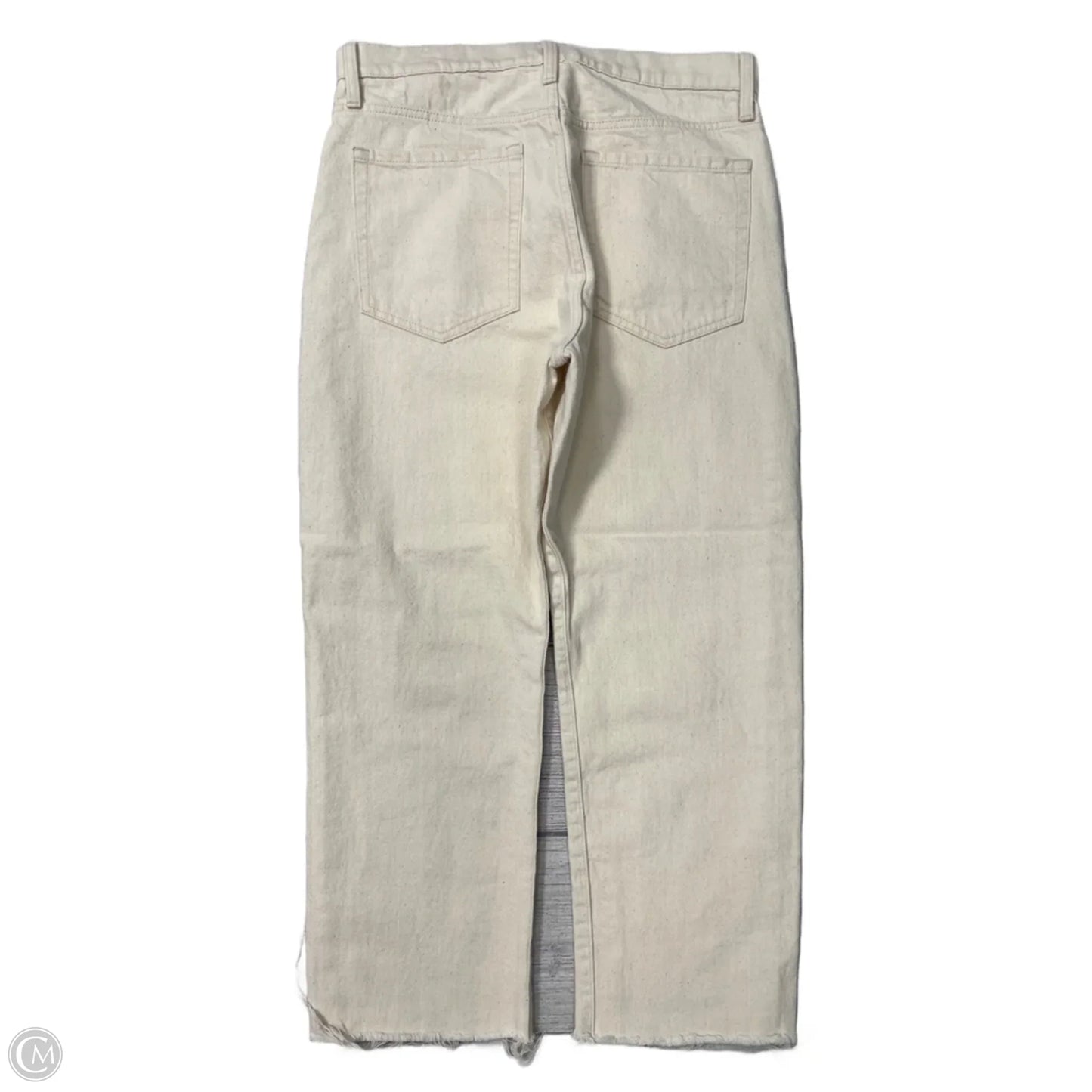 Jeans Wide Leg By Banana Republic In Cream, Size: 12