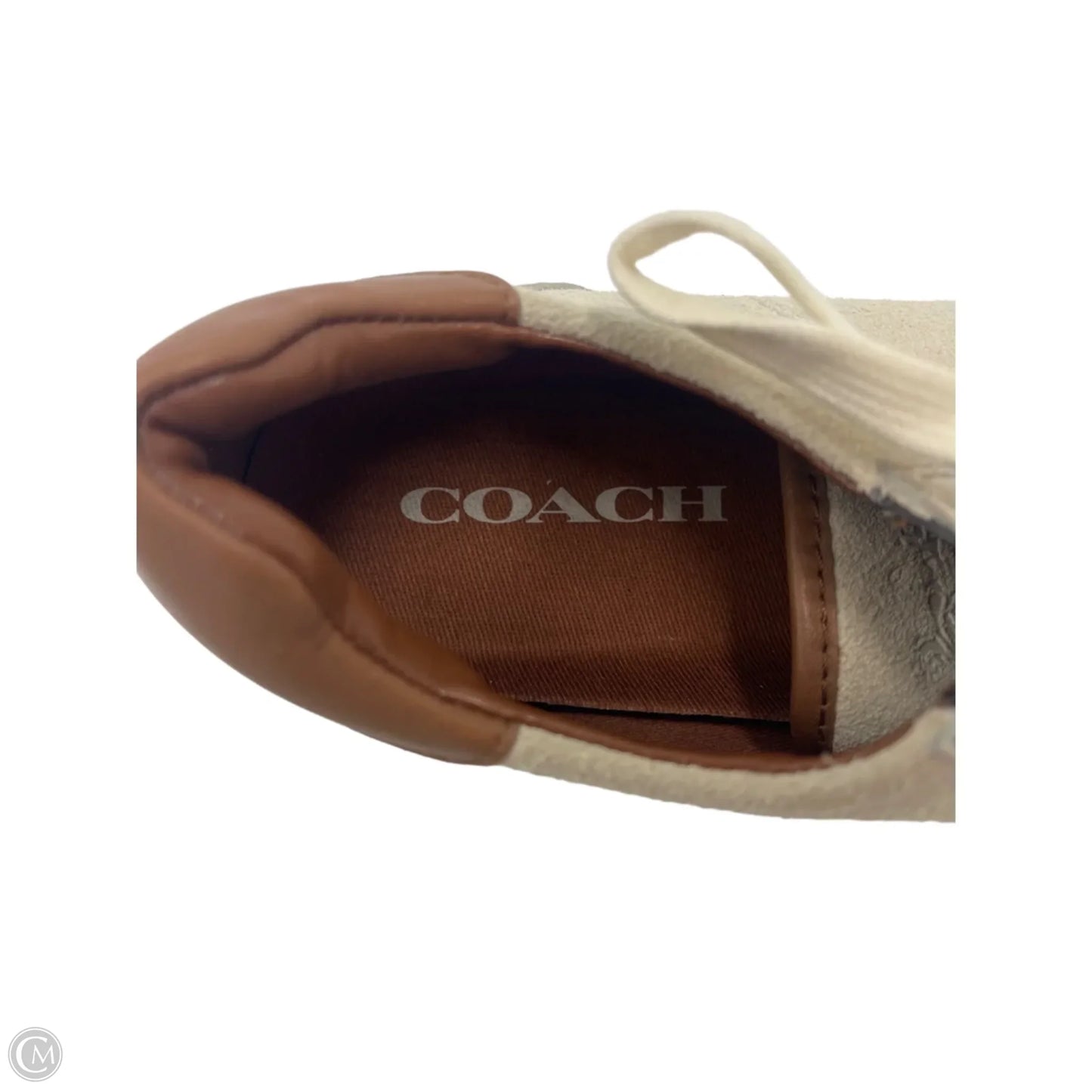 Shoes Designer By Coach In Cream & Tan, Size: 7.5