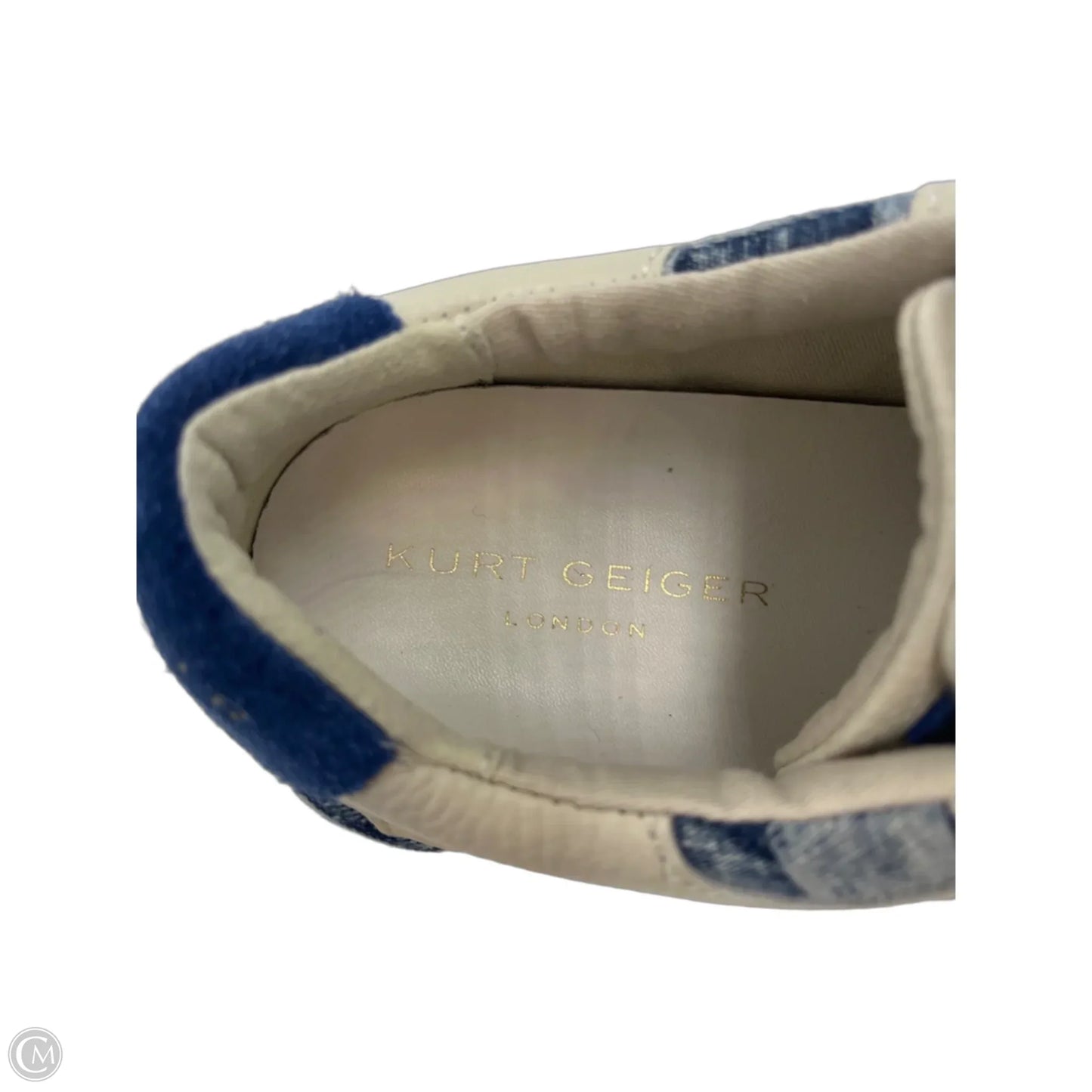 Shoes Designer By Kurt Geiger In Blue & White, Size: 7.5 (38)
