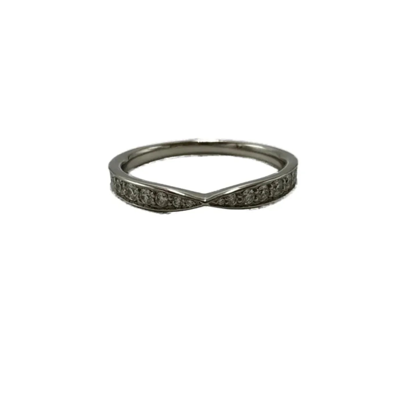 Tiffany & Company Platinum w/ Diamonds Harmony Band Luxury Ring Size: 6.5