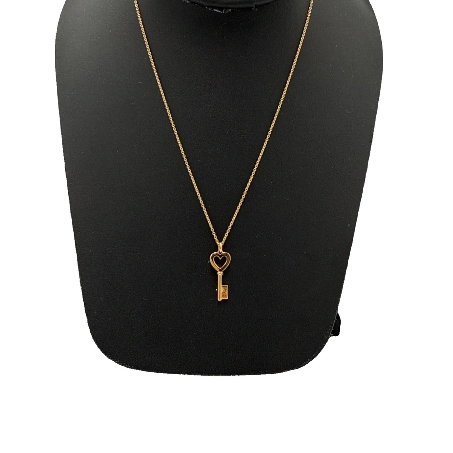 Tiffany & Company 18K Keys Heart Pendant Luxury Necklace