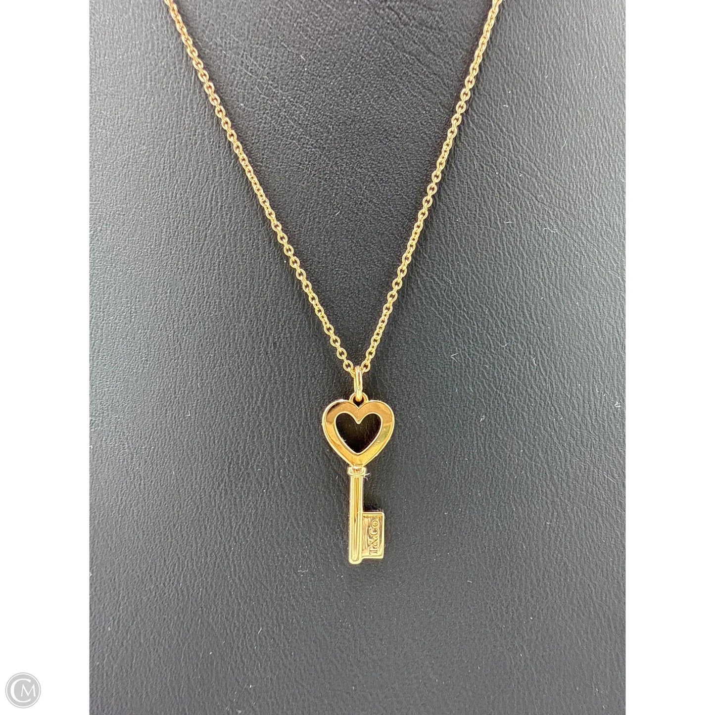 Tiffany & Company 18K Keys Heart Pendant Luxury Necklace