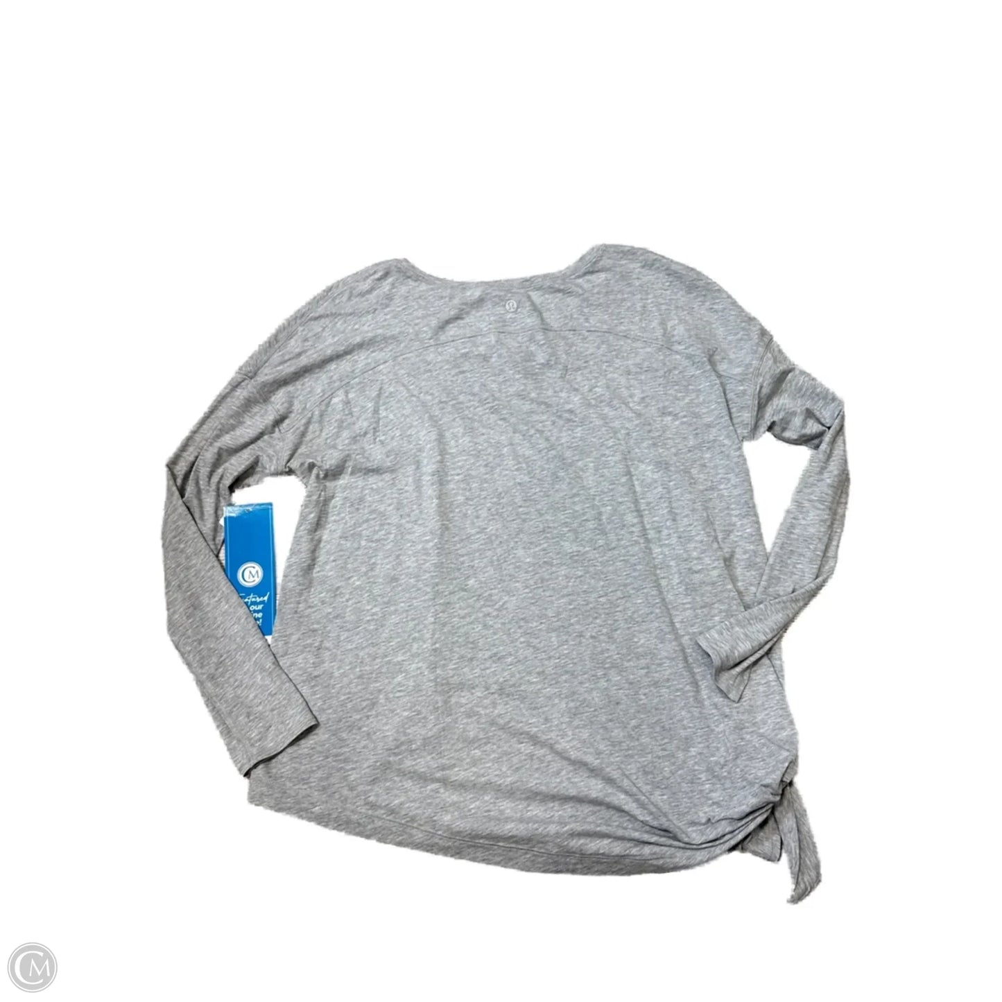 Athletic Top Long Sleeve Collar By Lululemon In Grey, Size: M