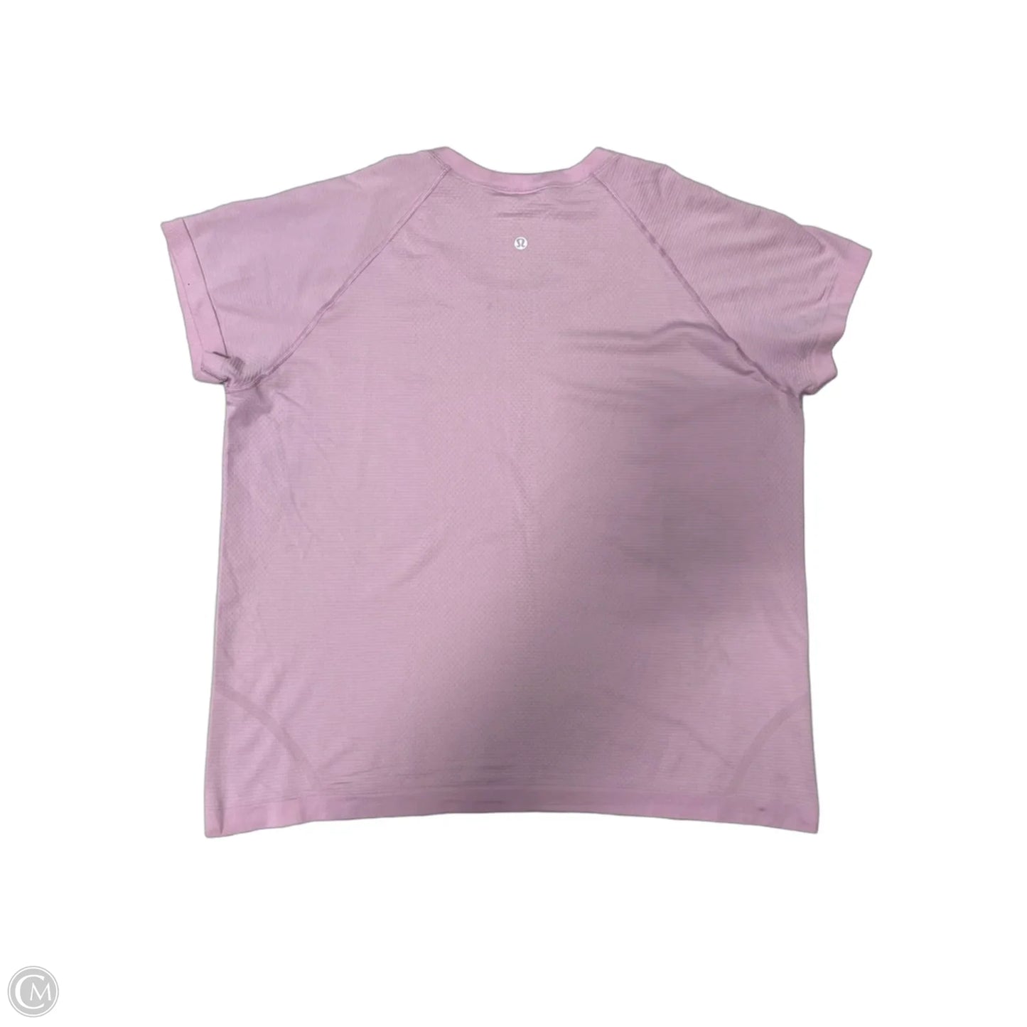 Athletic Top Short Sleeve By Lululemon In Pink, Size: 18