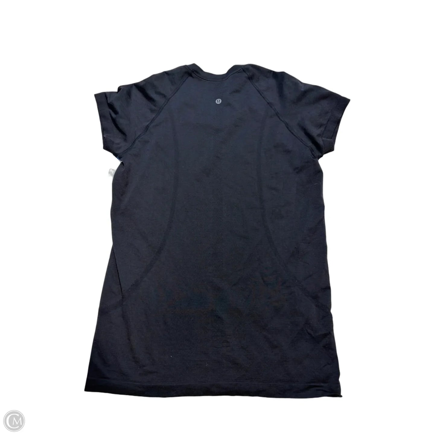 Athletic Top Short Sleeve By Lululemon In Black, Size: M