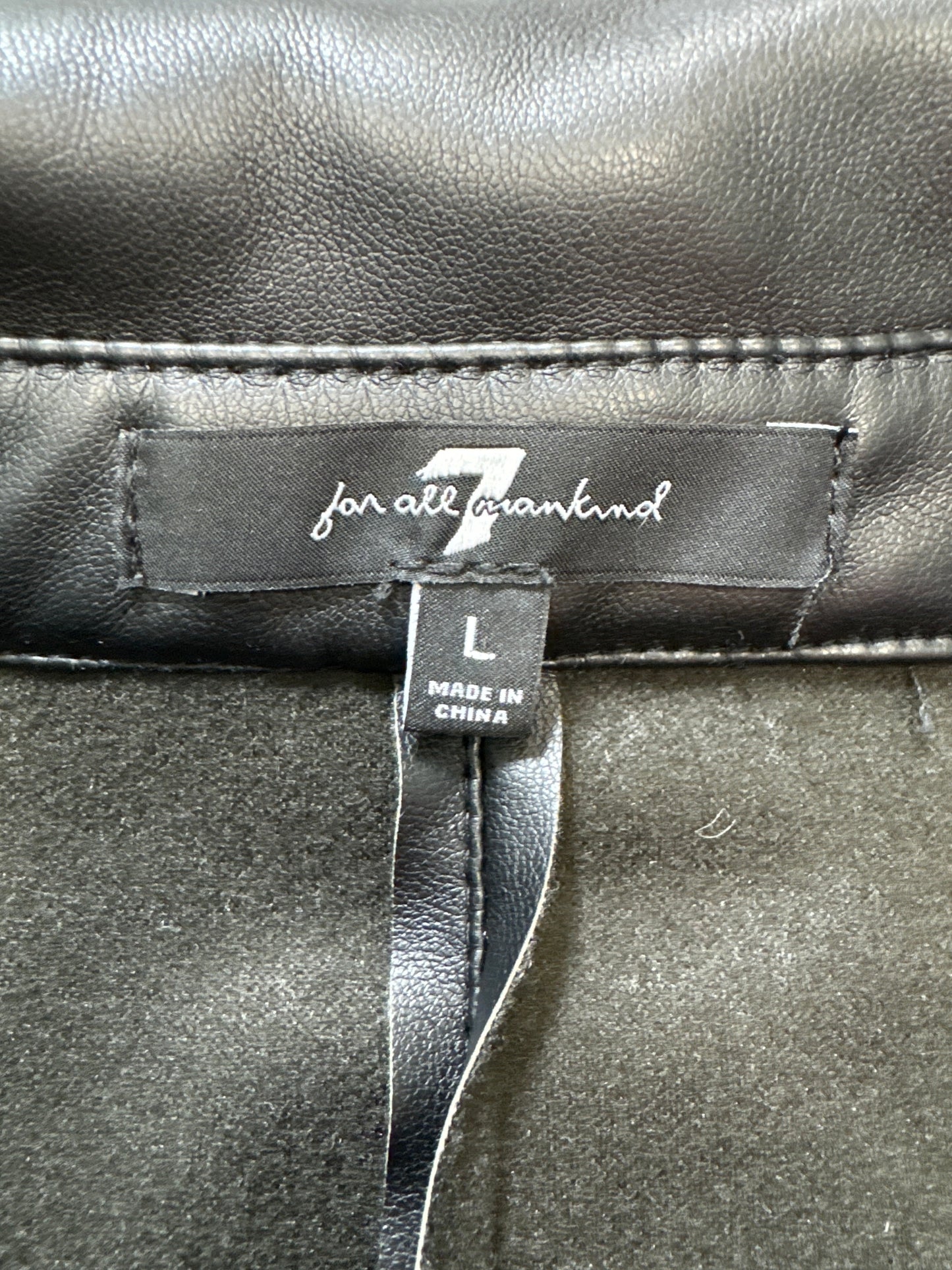 Jacket Shirt By 7 For All Mankind In Black, Size: L