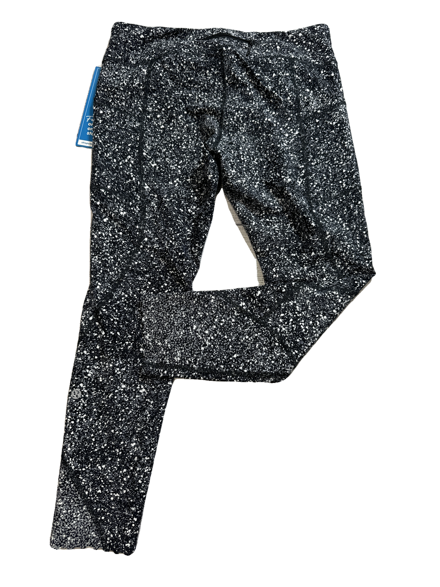 Athletic Capris By Lululemon In Black & White, Size: 12