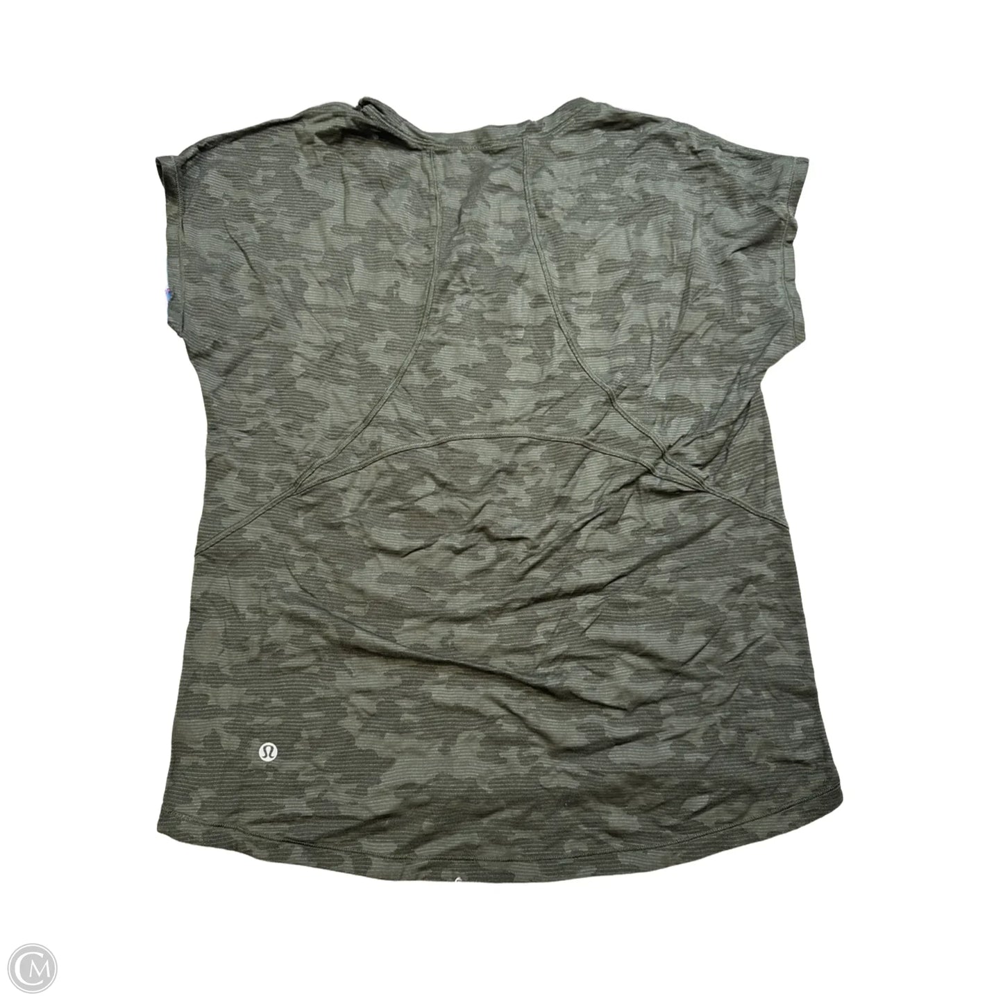 Athletic Top Short Sleeve By Lululemon In Green, Size: M