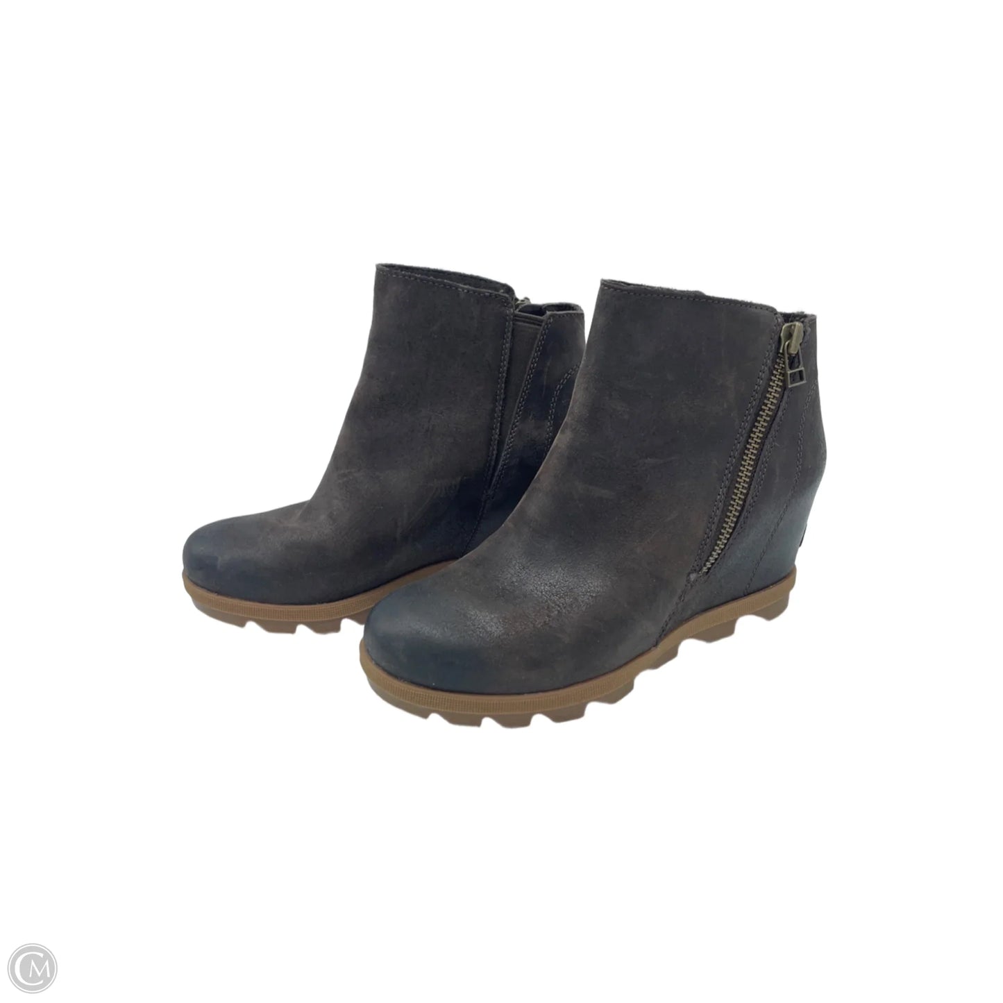 Boots Ankle Heels By Sorel In Brown, Size: 8