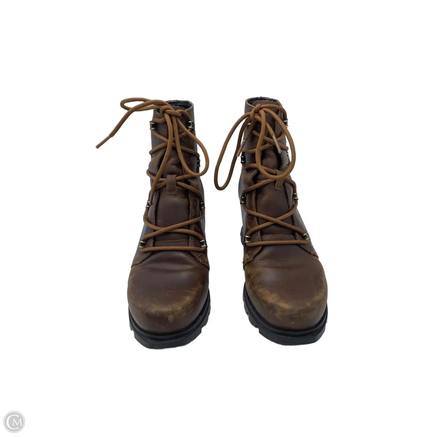 Boots Ankle Heels By Sorel In Brown, Size: 8.5