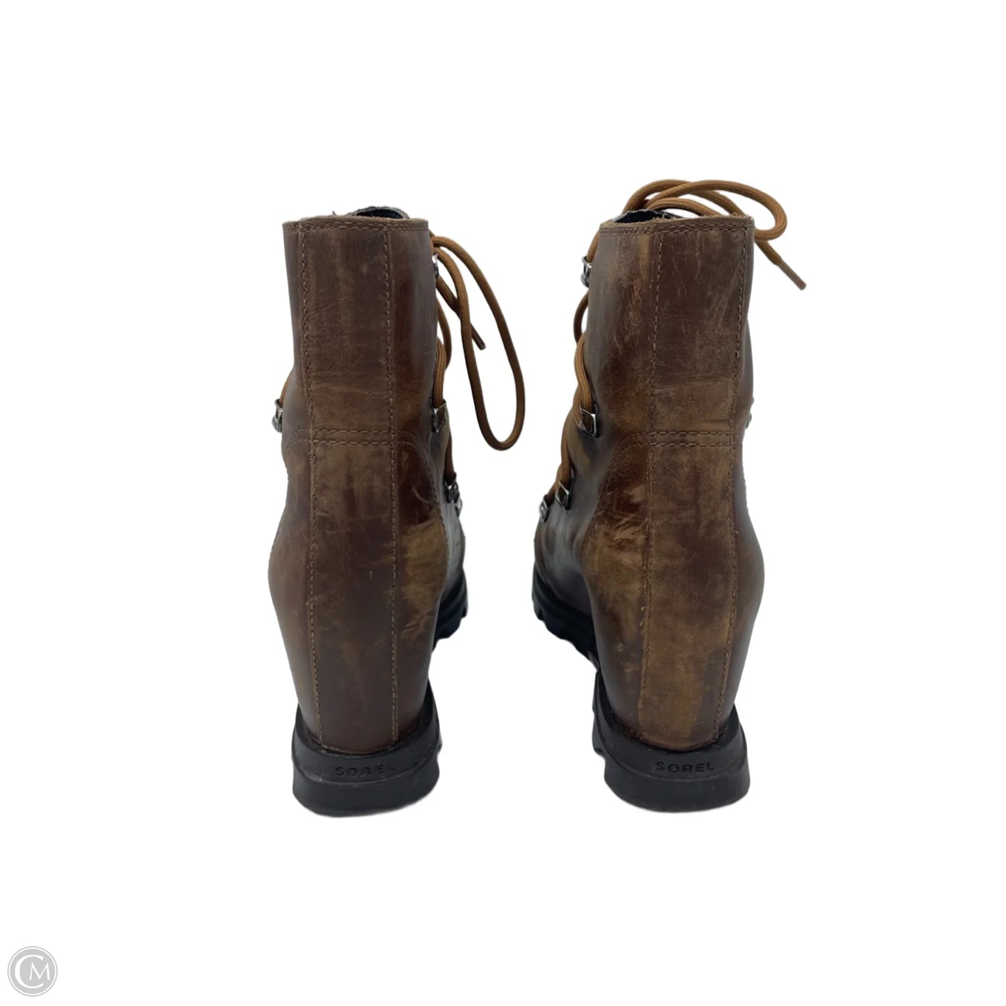 Boots Ankle Heels By Sorel In Brown, Size: 8.5