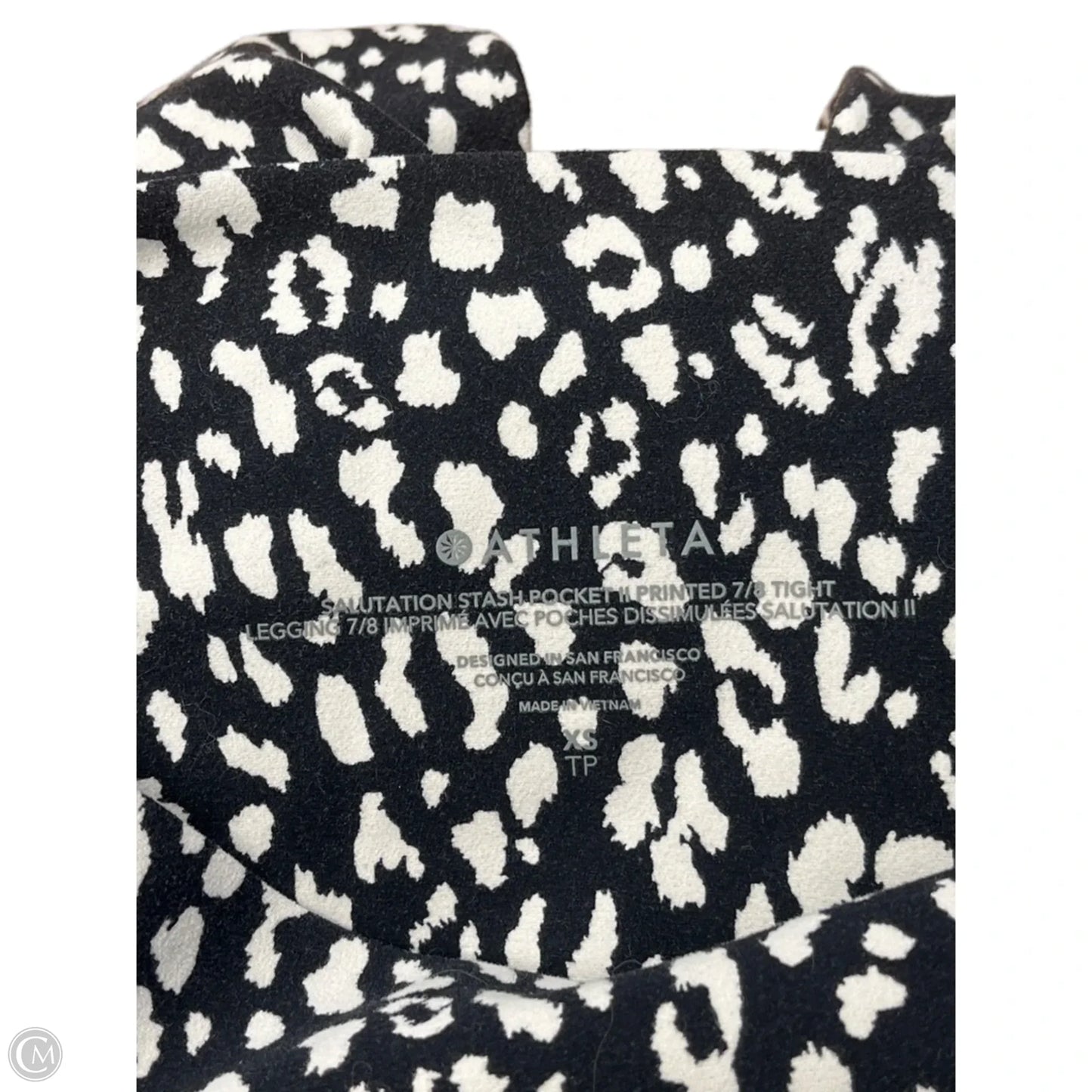 Athletic Leggings By Athleta In Black & White, Size: Xs