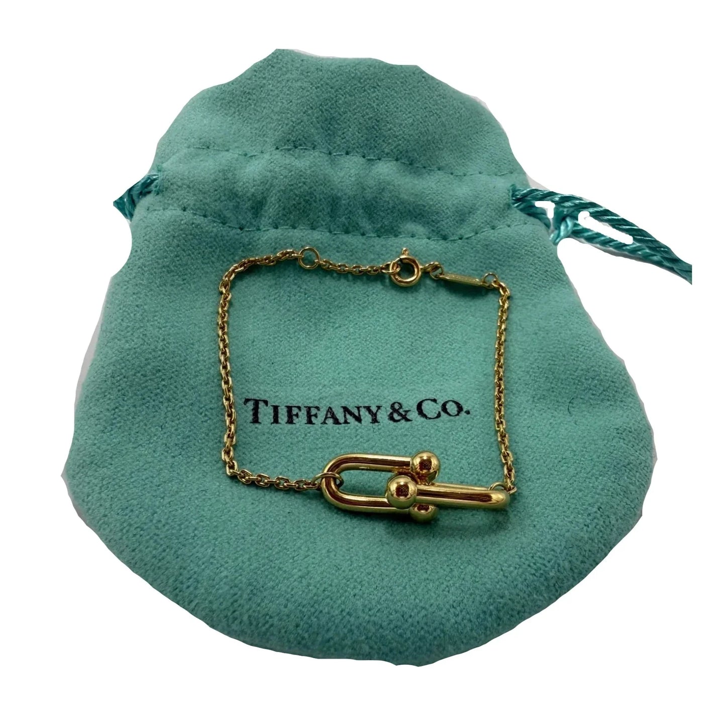 Tiffany & Company 18K Hardware Double Link Bracelet, SIZE: 6”