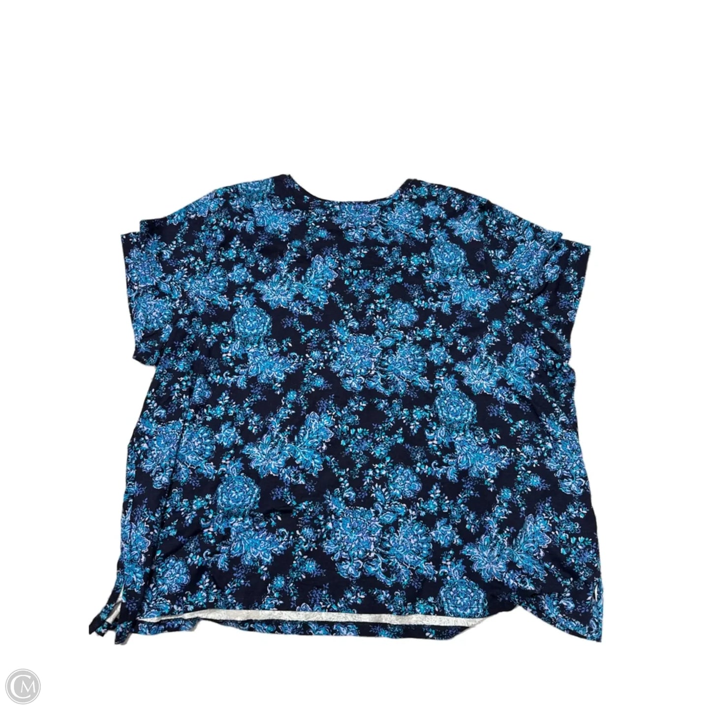 New! Top Short Sleeve By Catherines In Blue, Size: 4x