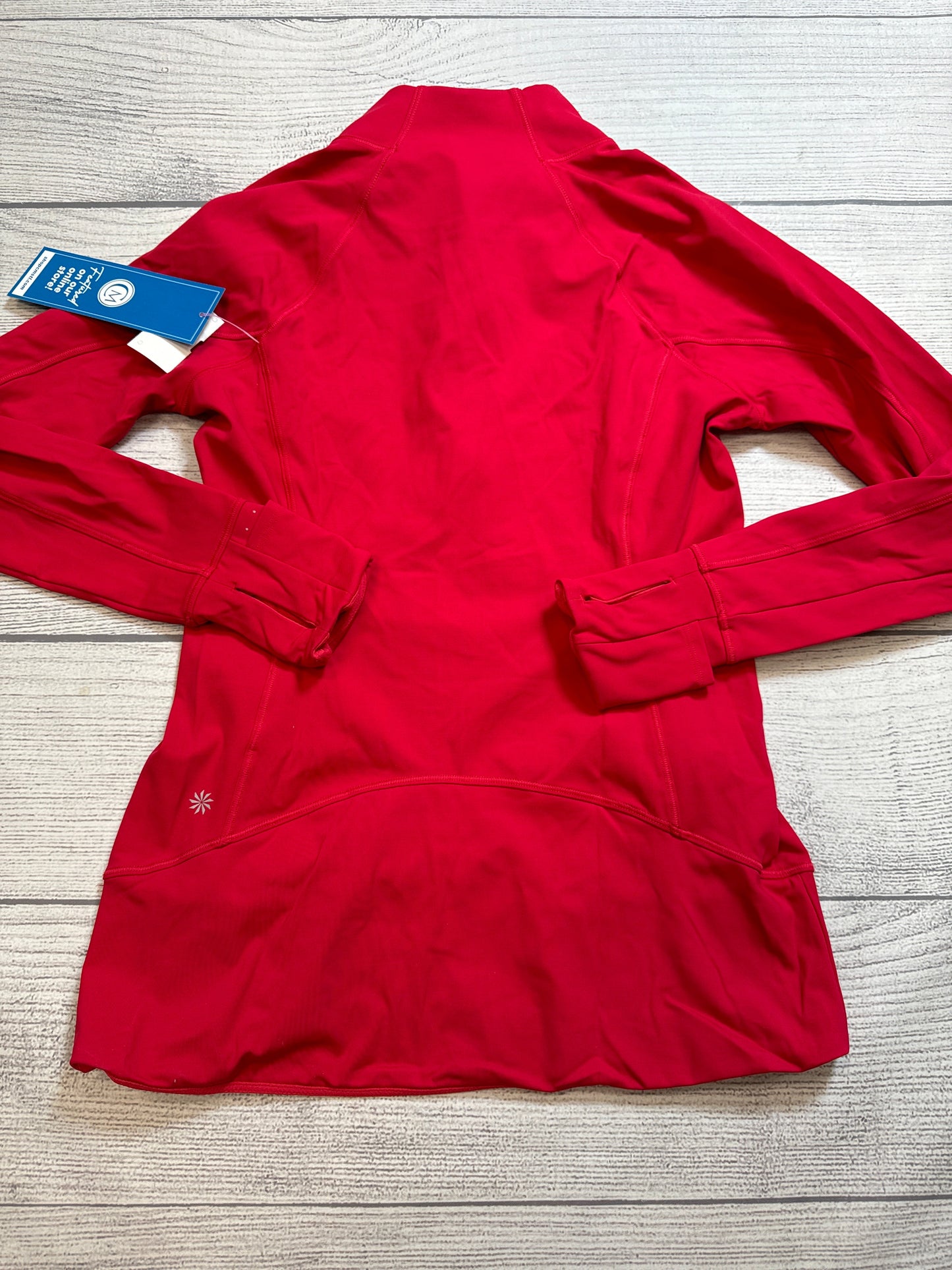 Athletic Top Long Sleeve Collar By Athleta In Red, Size: S