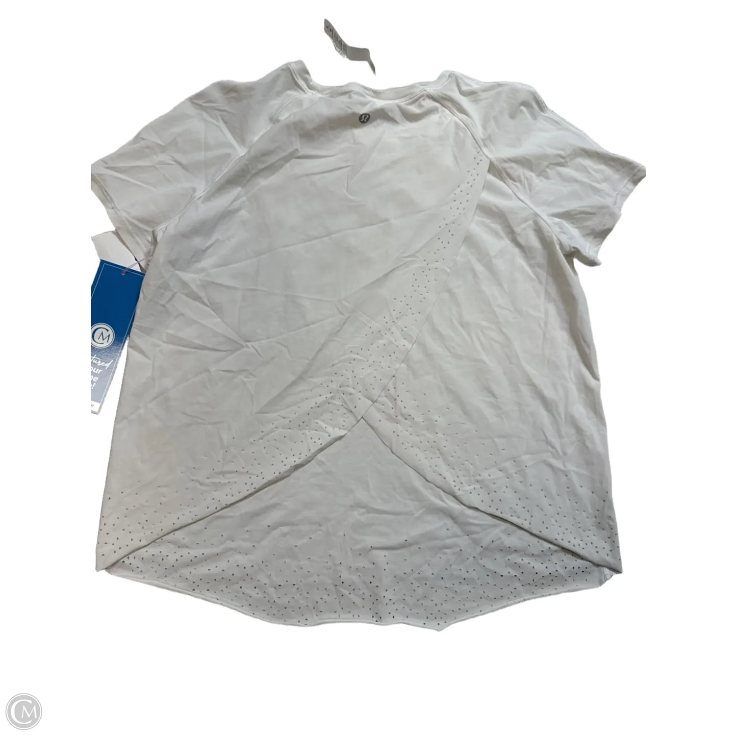 Athletic Top Short Sleeve By Lululemon In White, Size: S