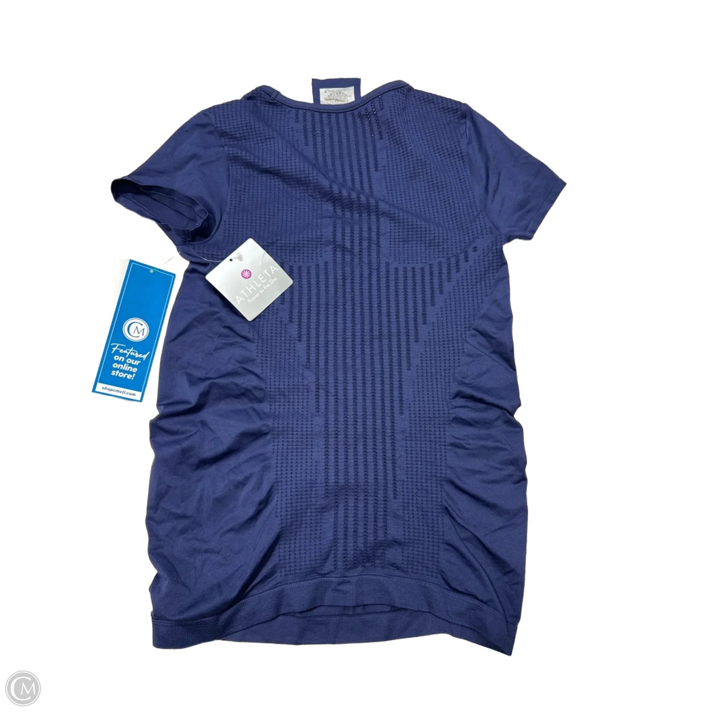 Athletic Top Short Sleeve By Athleta In Navy, Size: M