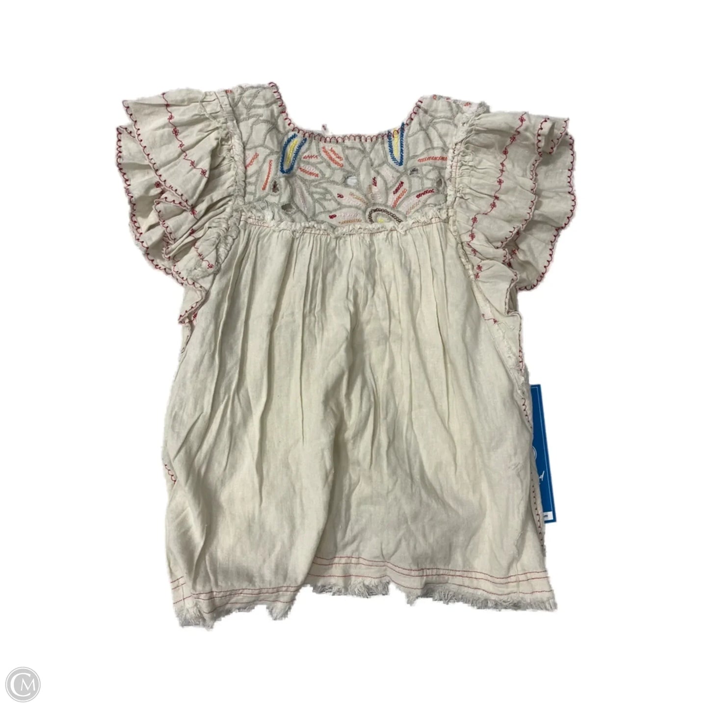 Top Short Sleeve By Free People In Cream, Size: M