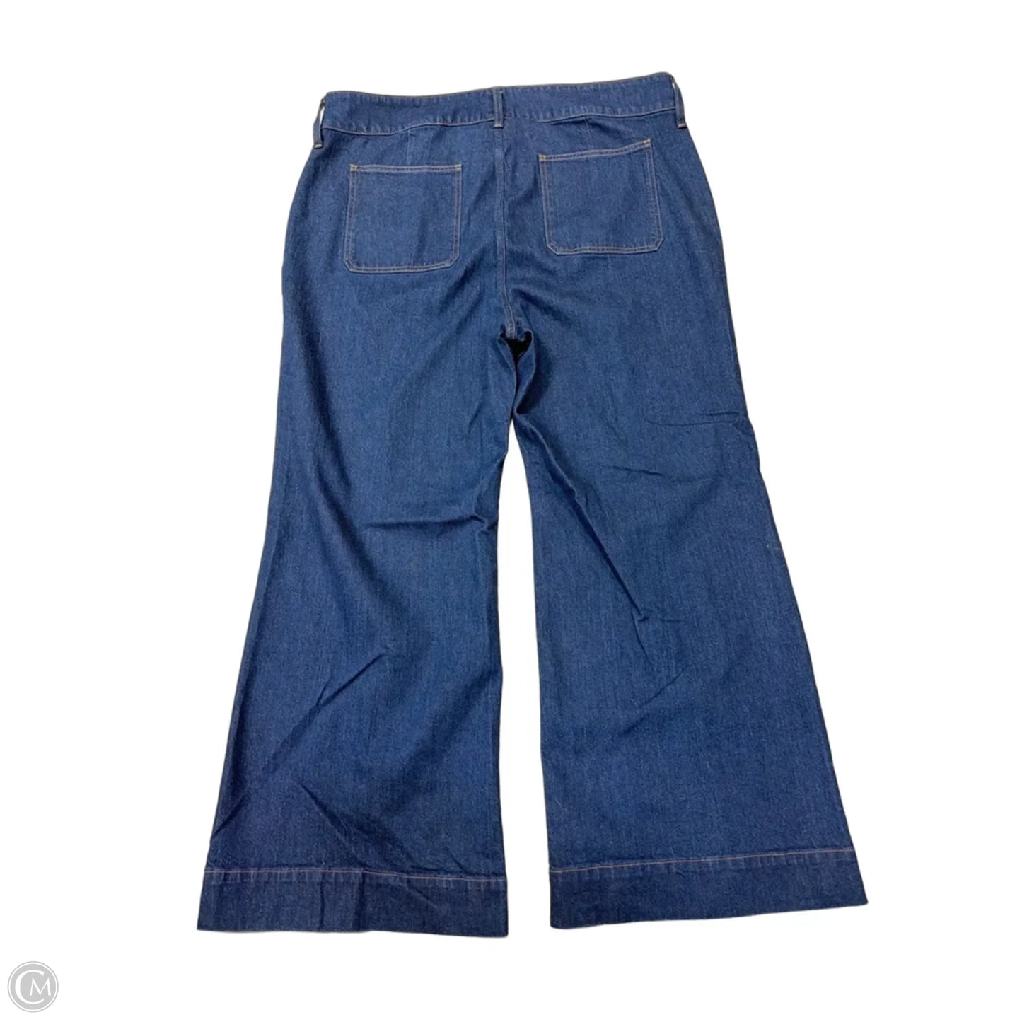 Jeans Wide Leg By J. Crew In Blue Denim, Size: 18