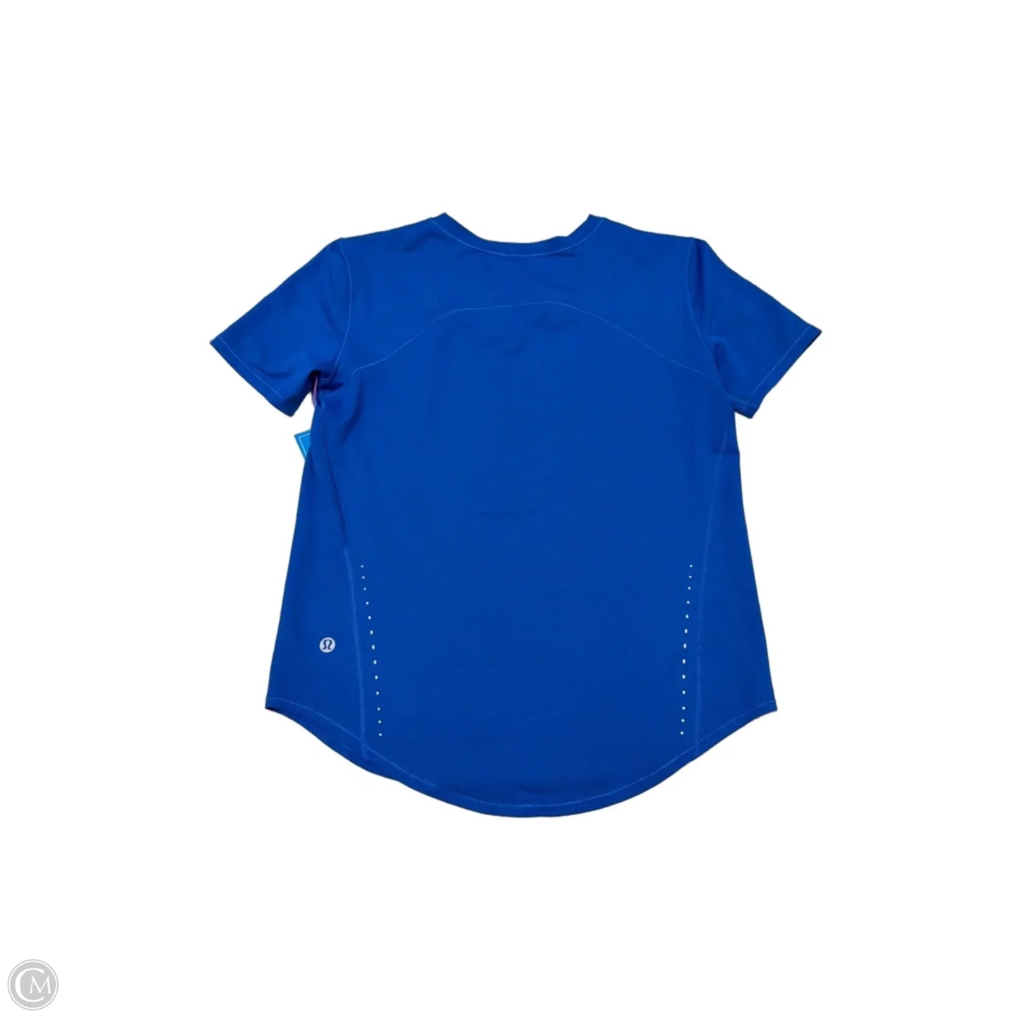 Athletic Top Short Sleeve By Lululemon In Blue, Size: Xs