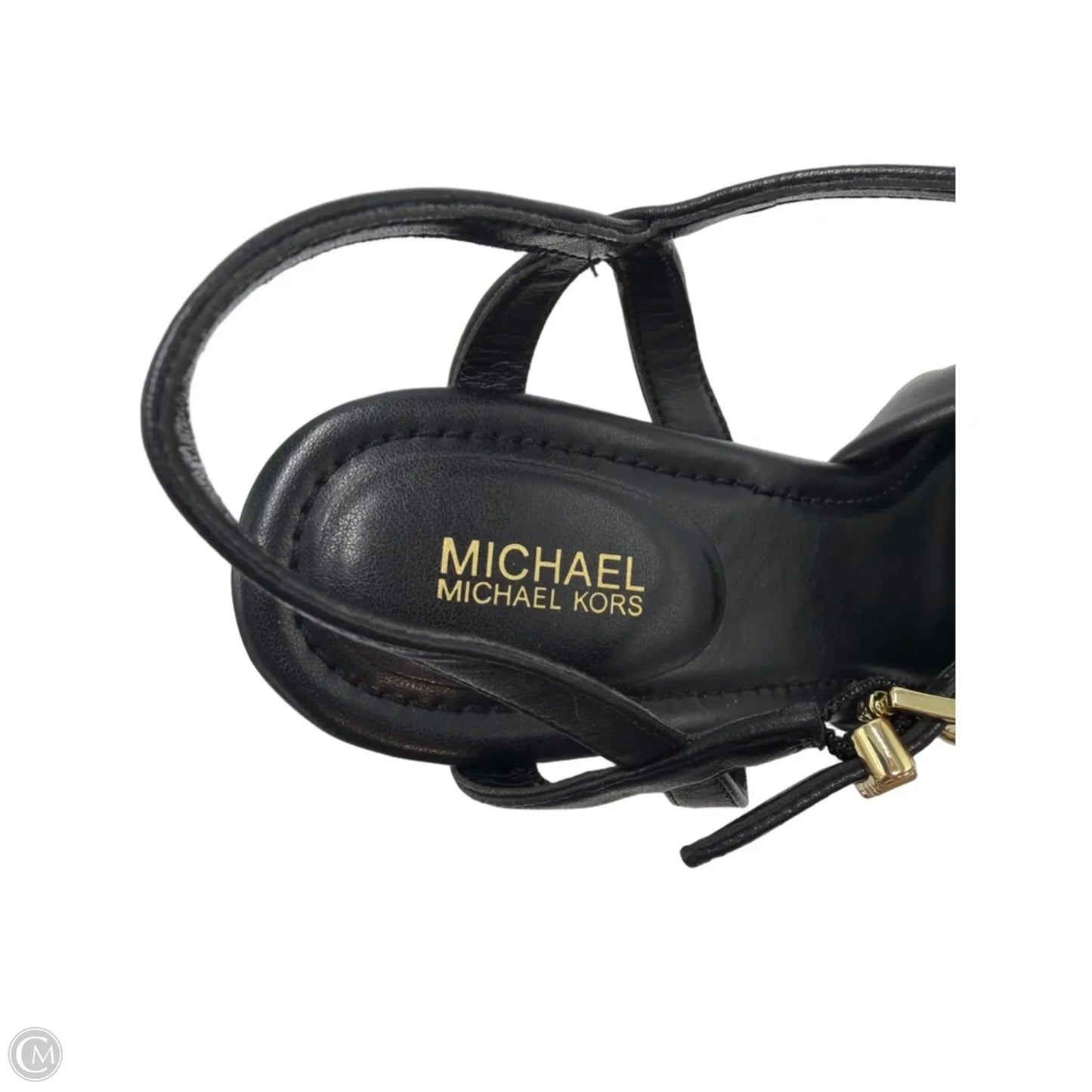 New! Sandals Heels Designer By Michael Kors In Black, Size: 9.5
