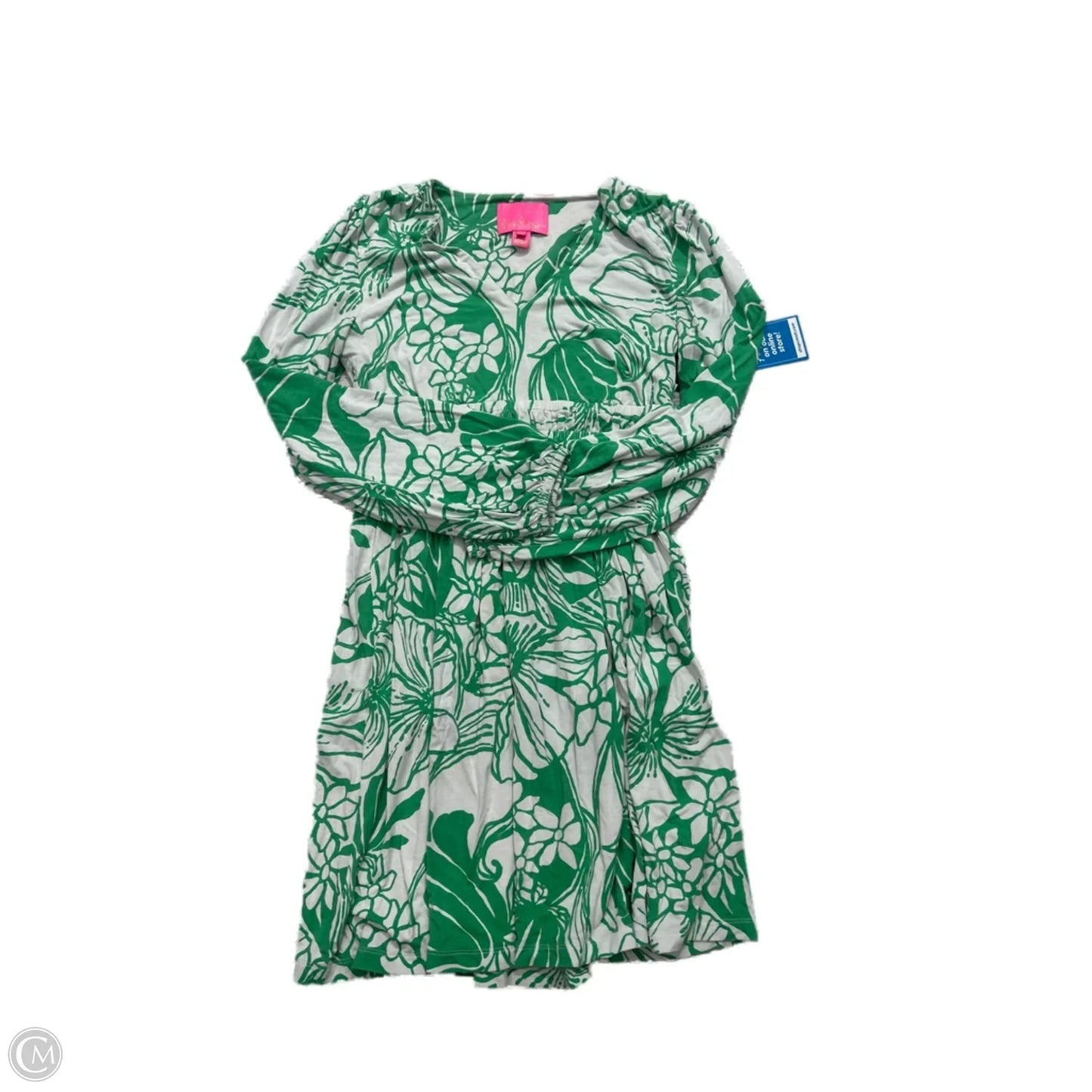 Dress Designer By Lilly Pulitzer In Green & White, Size: S