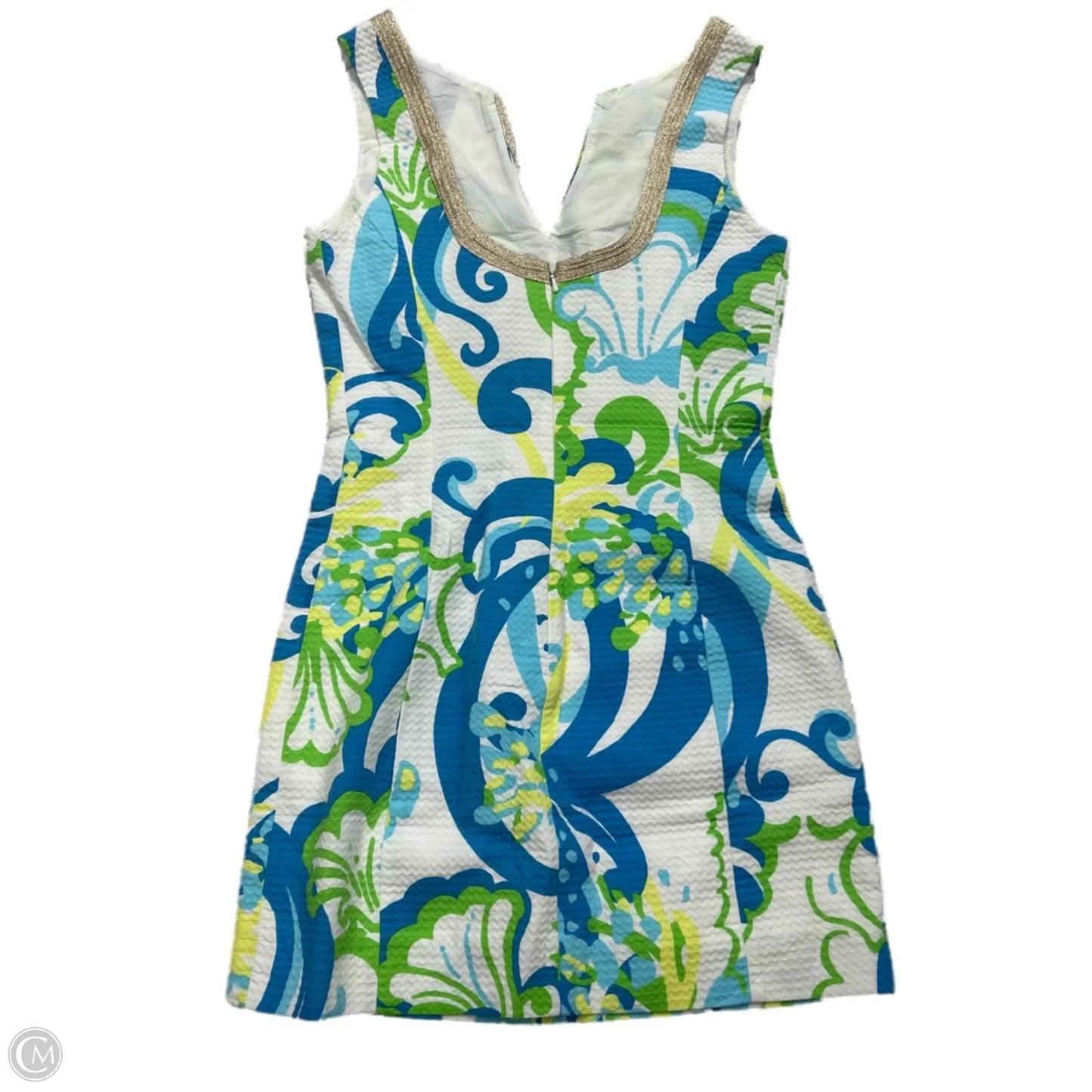 Dress Designer By Lilly Pulitzer In Green & White, Size: S