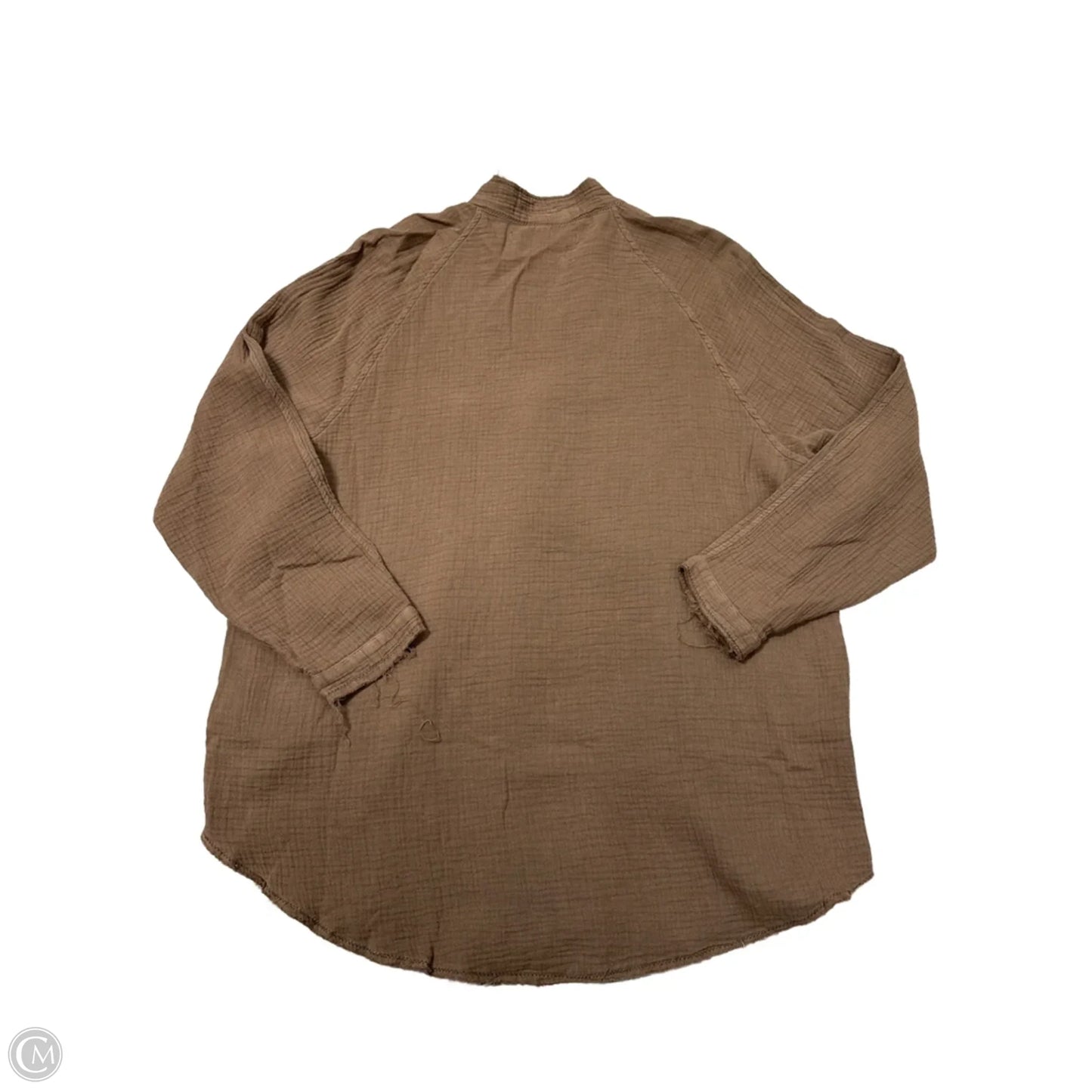 Top Long Sleeve By Free People In Brown, Size: S