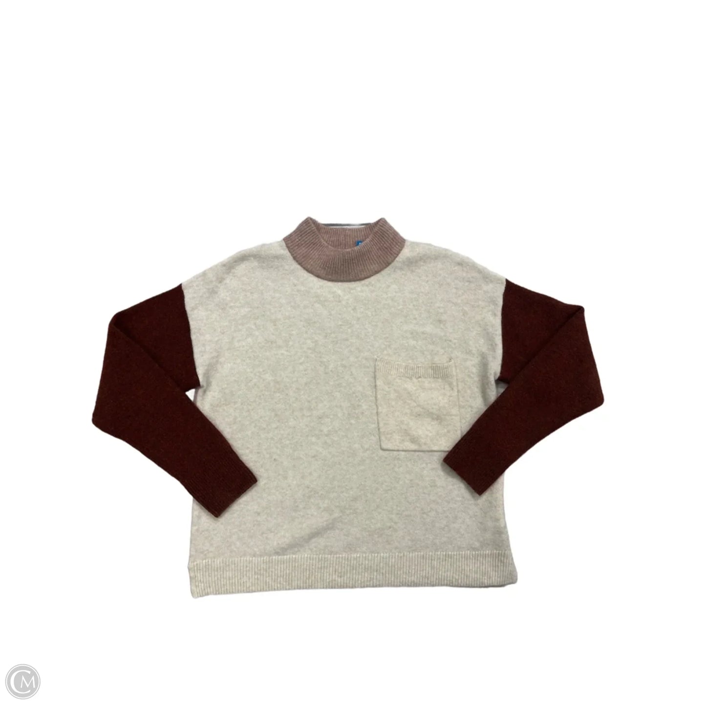 Sweater By Madewell In Brown & Cream, Size: S