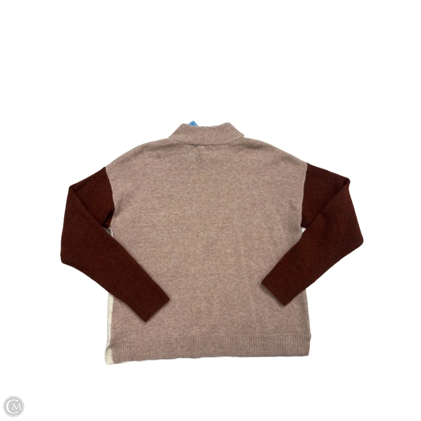 Sweater By Madewell In Brown & Cream, Size: S