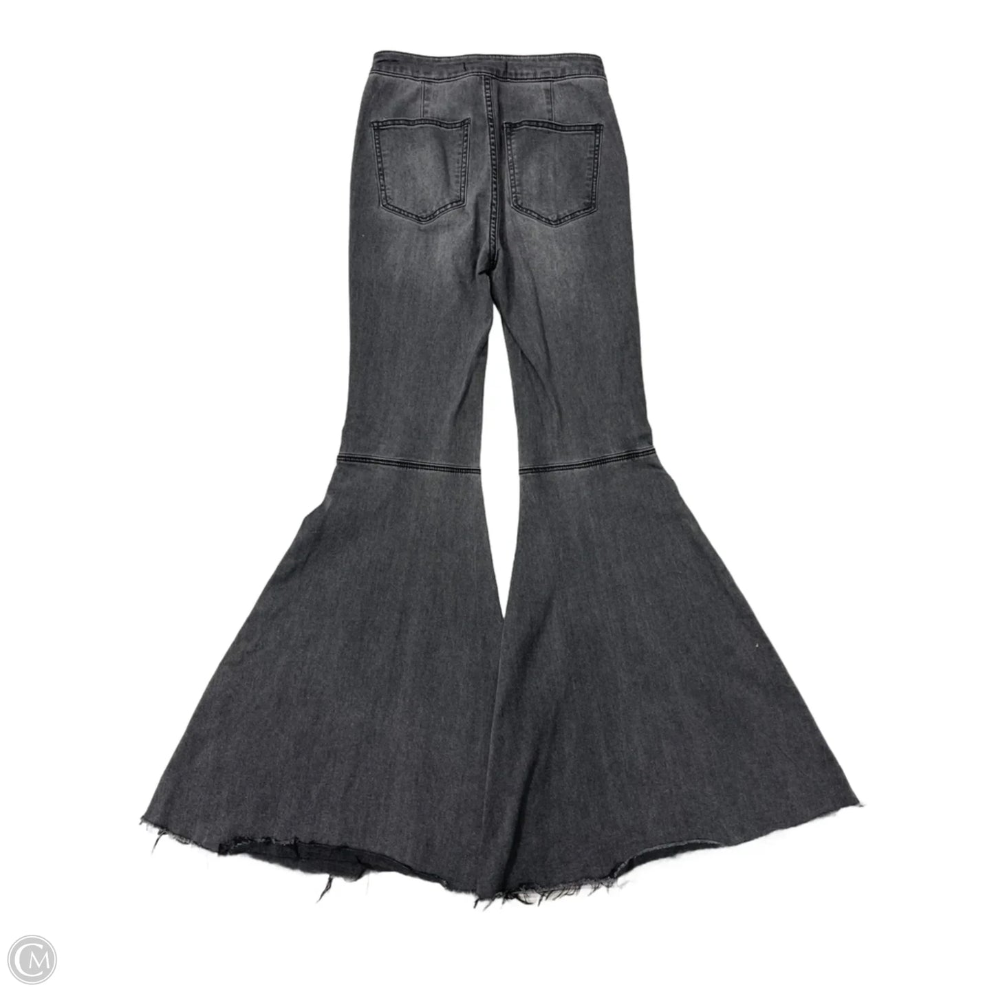 Jeans Flared By Free People In Black Denim, Size: 0