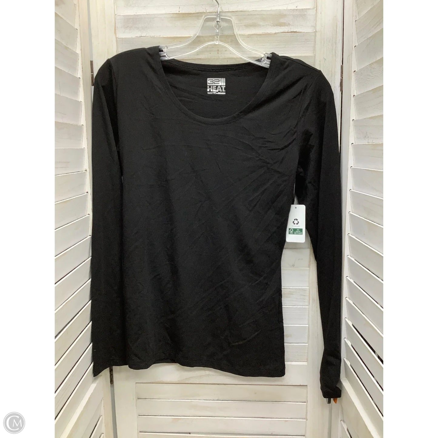 Athletic Top Long Sleeve Crewneck By 32 Degrees In Black, Size: M