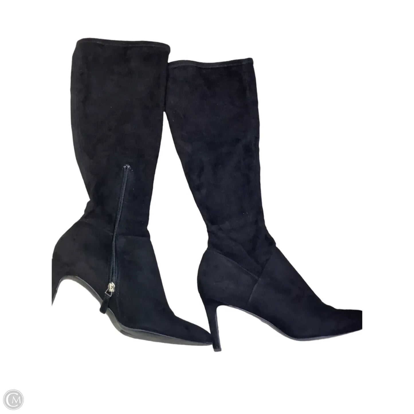 Boots Knee Heels By Nine West In Black, Size: 8.5