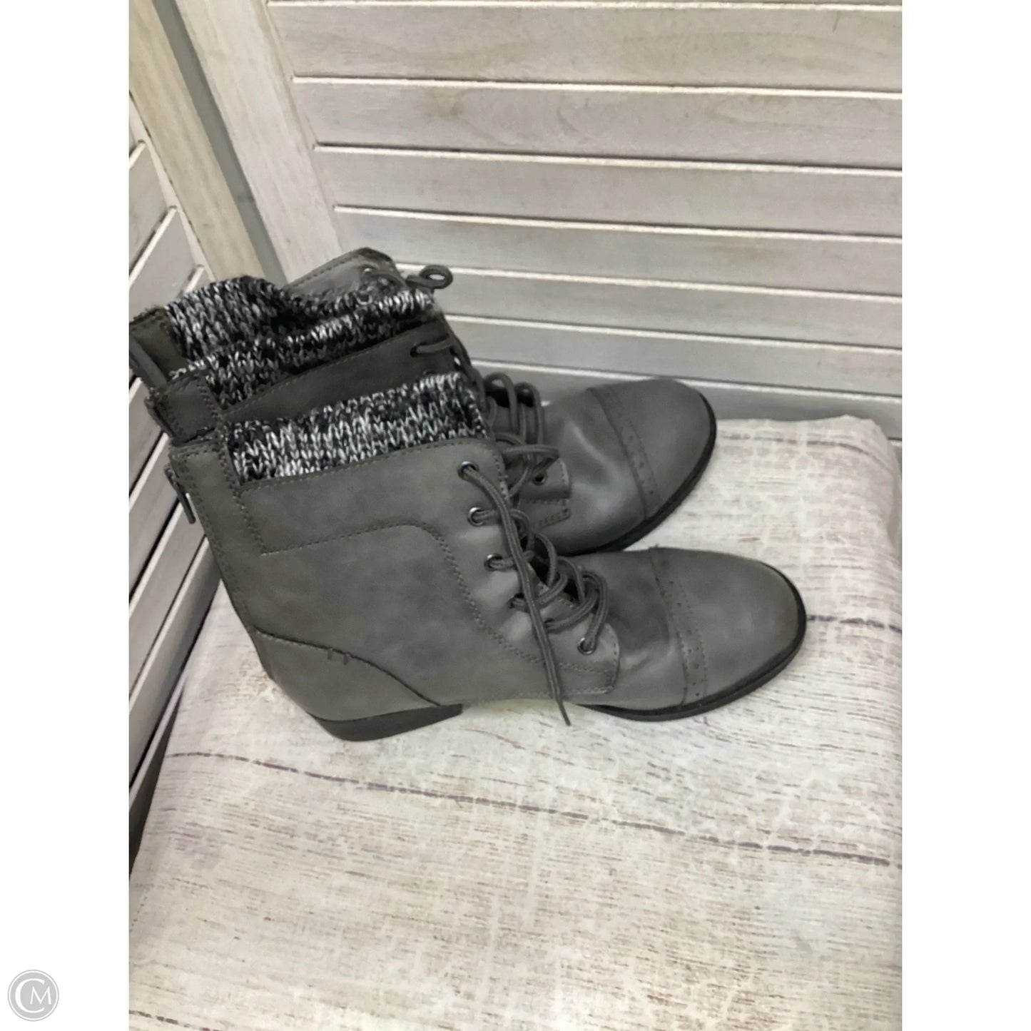 Boots Ankle Flats By Mudd In Grey, Size: 8