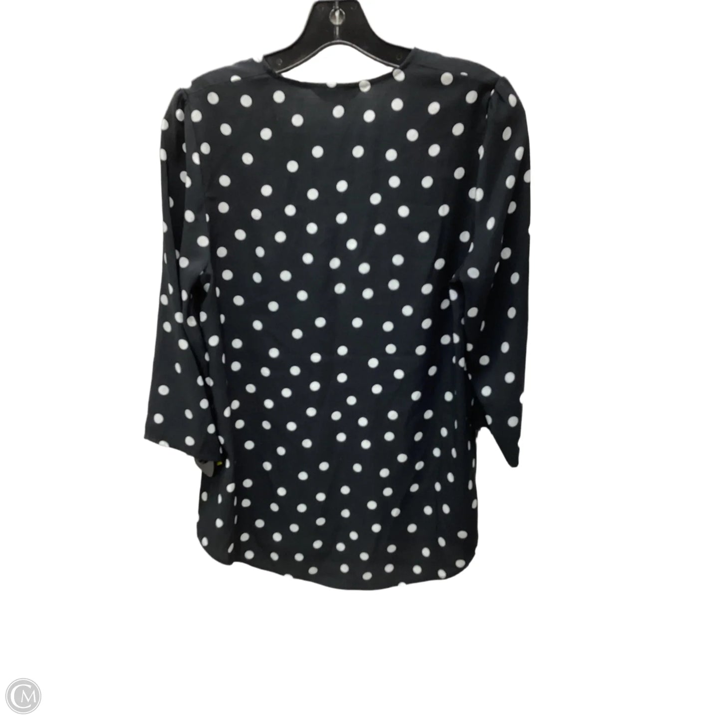 Blouse Long Sleeve By Express In Polkadot Pattern, Size: S
