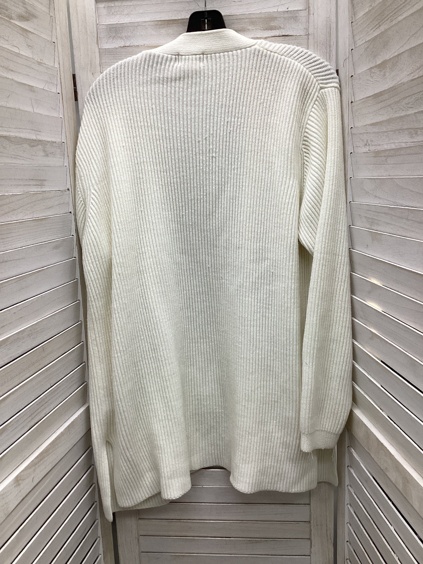 Sweater Cardigan By Liz Baker In Ivory, Size: L