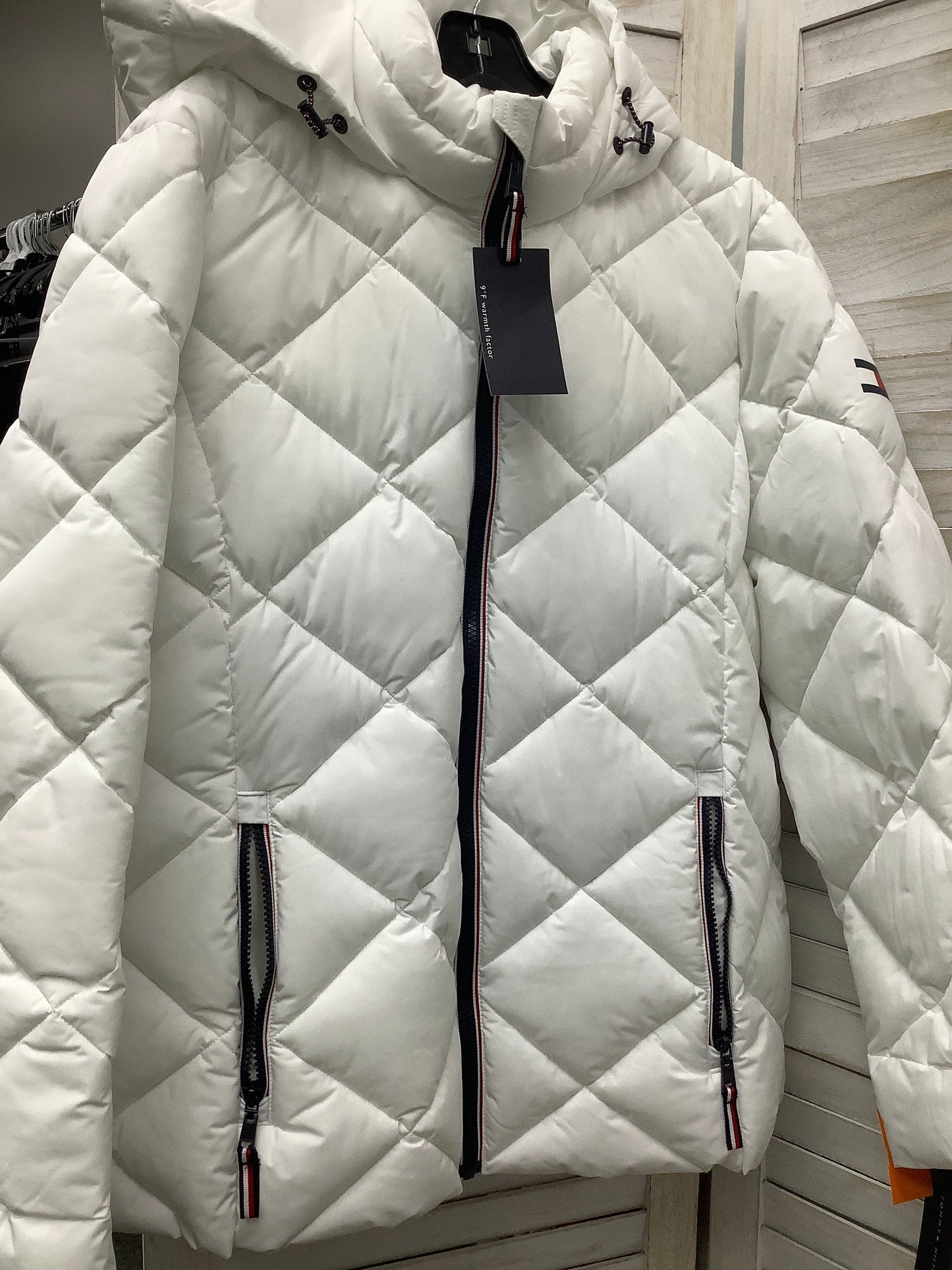 Coat Puffer & Quilted By Tommy Hilfiger In White, Size: Xxl