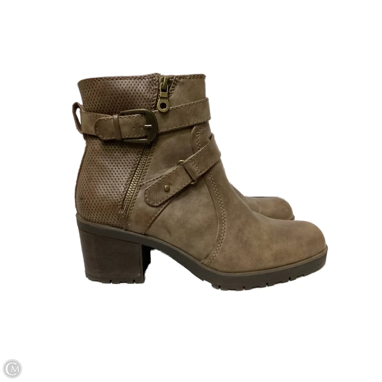 Boots Ankle Heels By Bare Traps In Brown, Size: 9