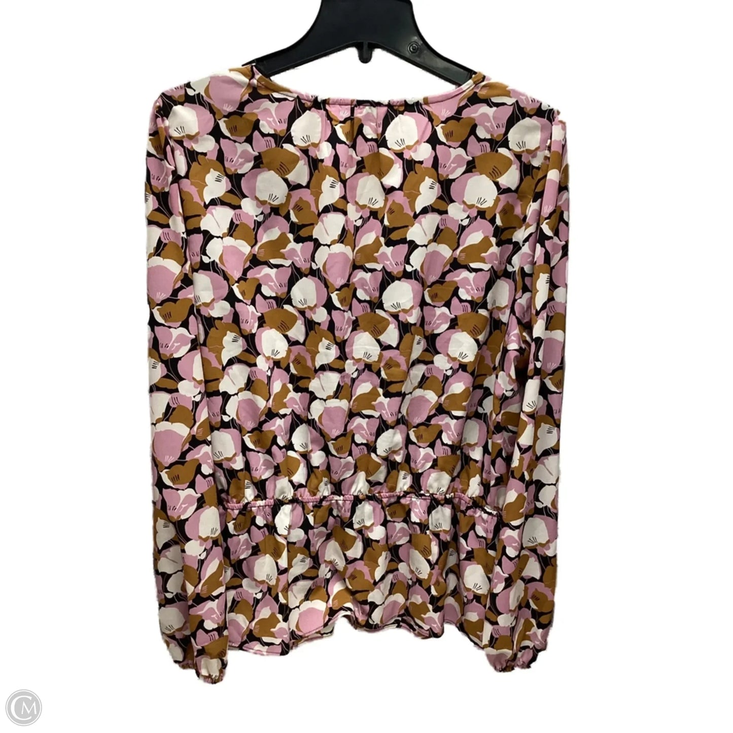 Top Long Sleeve By Nine West Apparel In Floral Print, Size: Xxl
