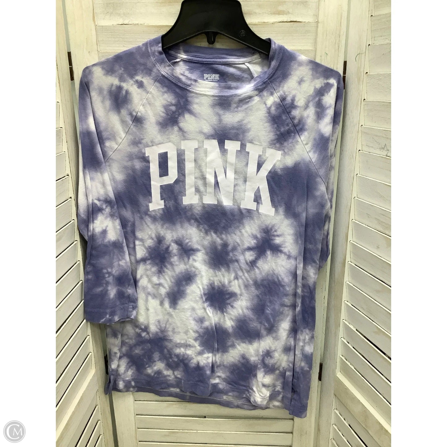 Top Long Sleeve By Pink In Tie Dye Print, Size: Xs
