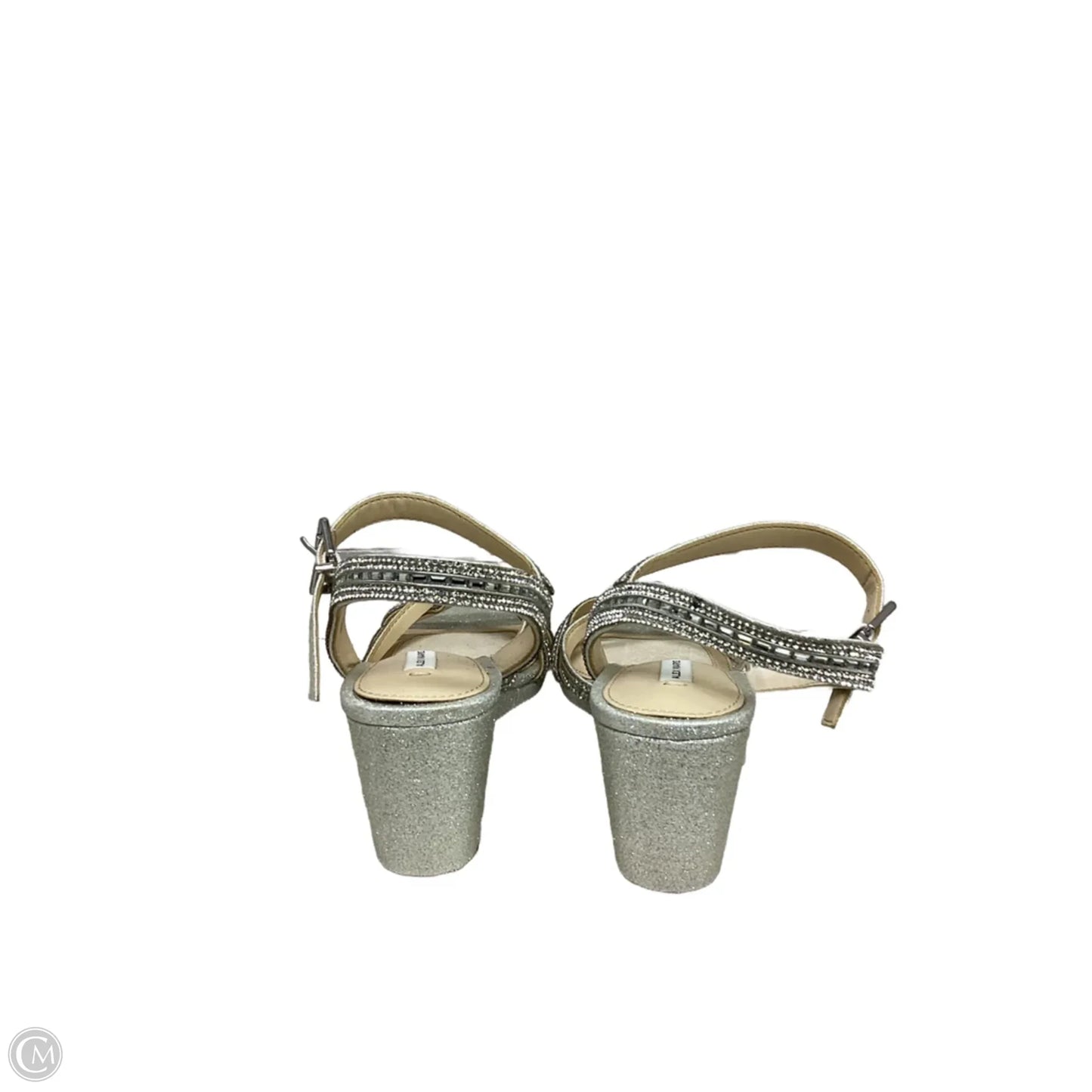 Sandals Heels Wedge By Alex Marie In Silver, Size: 6