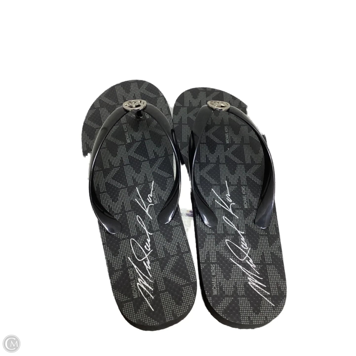 Sandals Flip Flops By Michael By Michael Kors In Black, Size: 11