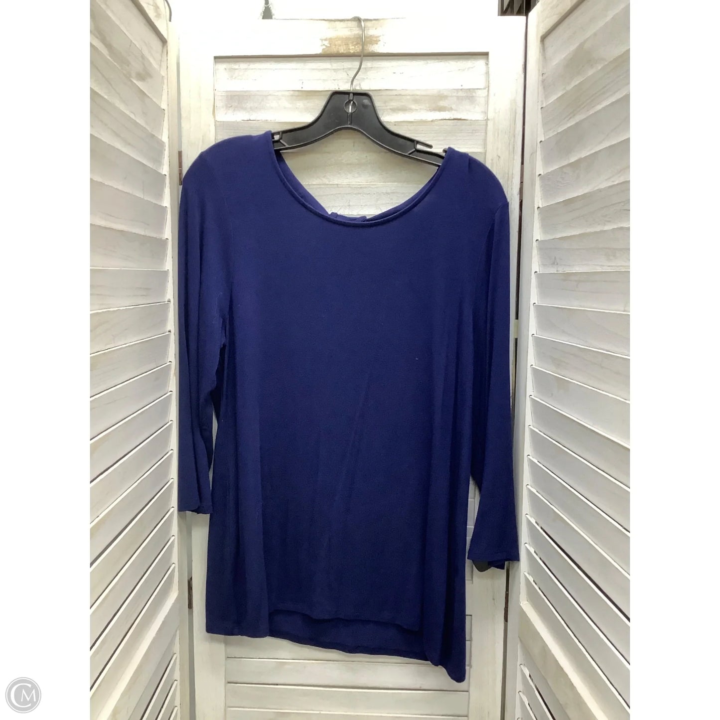 Top Long Sleeve By Chicos In Blue, Size: M